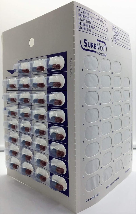 6 Cards 6 Blisters for 31 Day Monthly Cold Seal Pill Storage, Summer Camps, Pharmacists, Cargivers (6)