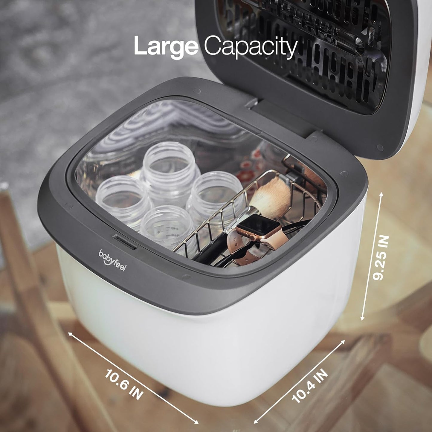 UV Light Sanitizer, UV Box Sanitizer, Conveniently Sanitizes in Minutes, Large Capacity, No Cleaning Required, Touch Control