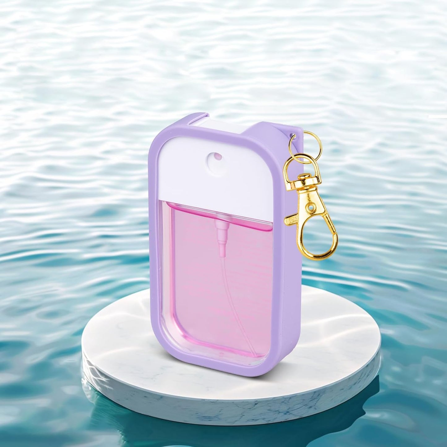 VANEST Silicone Case Compatible with Touchland Hand Sanitizer Spray, Protective Case with Keychain for Spray 1 fl oz