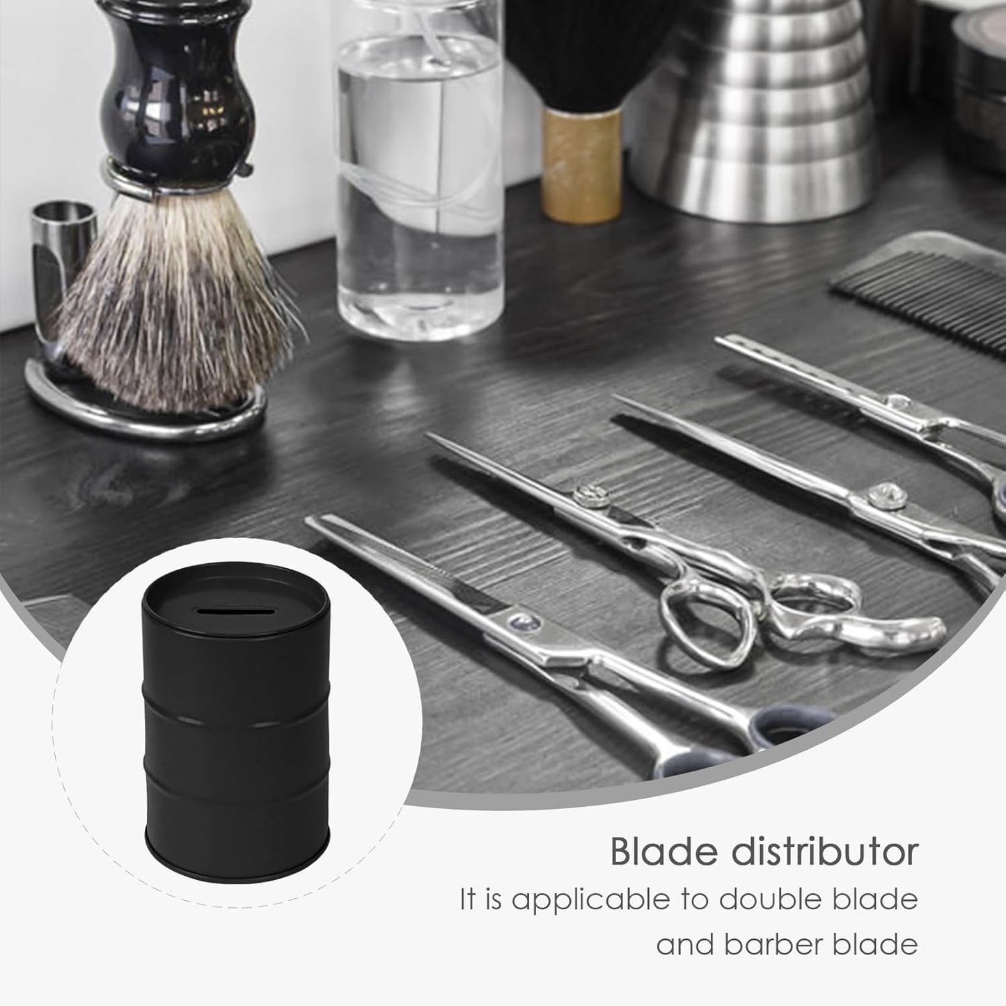 Linkidea Safety Razor Blade Disposal Container Box, Metal Razor Disposal Case Safe Bank for Storing Used Wasted Blades (Black)