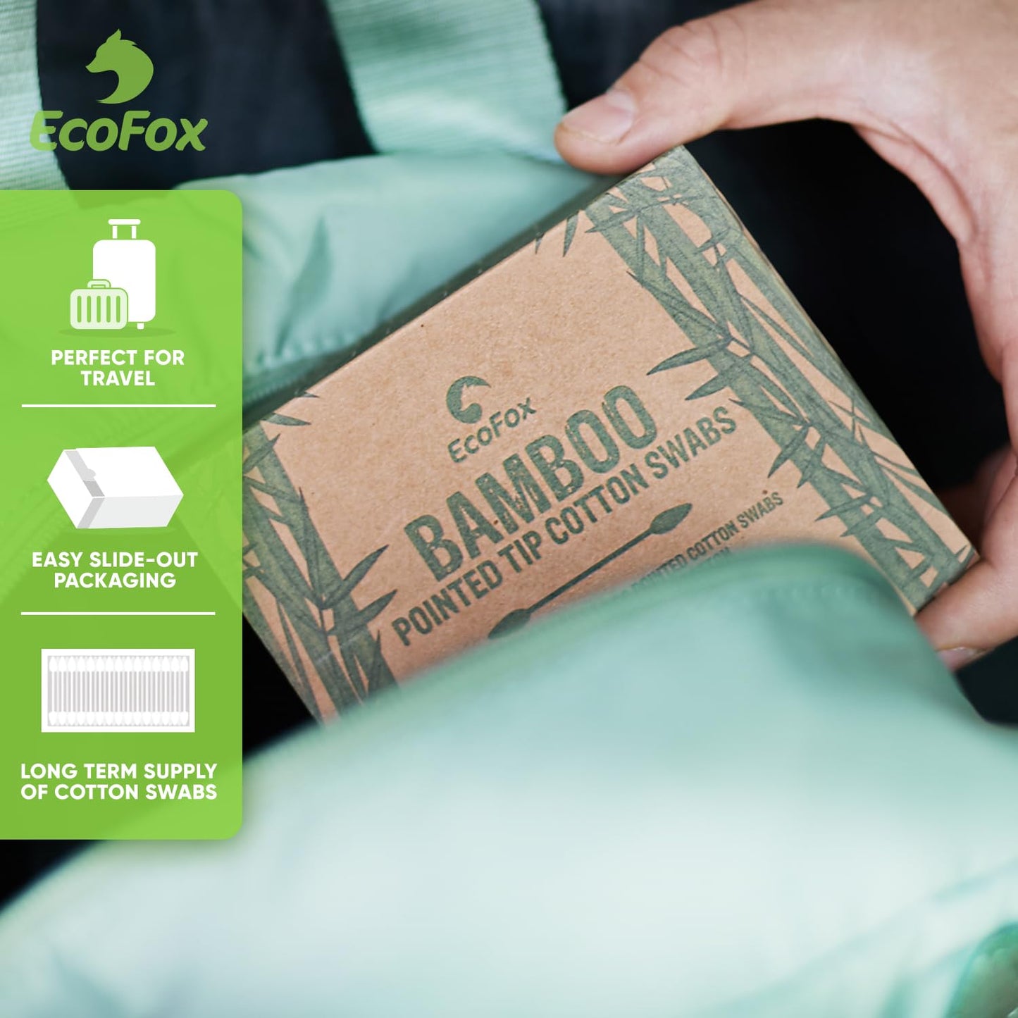 Precision Tip Cotton Swabs 200 Count | Organic & Biodegradable Pointed Cotton Buds | 100% Eco-Friendly & Natural | Perfect for Nails & Makeup, Fine Cleaning, Arts & Crafts