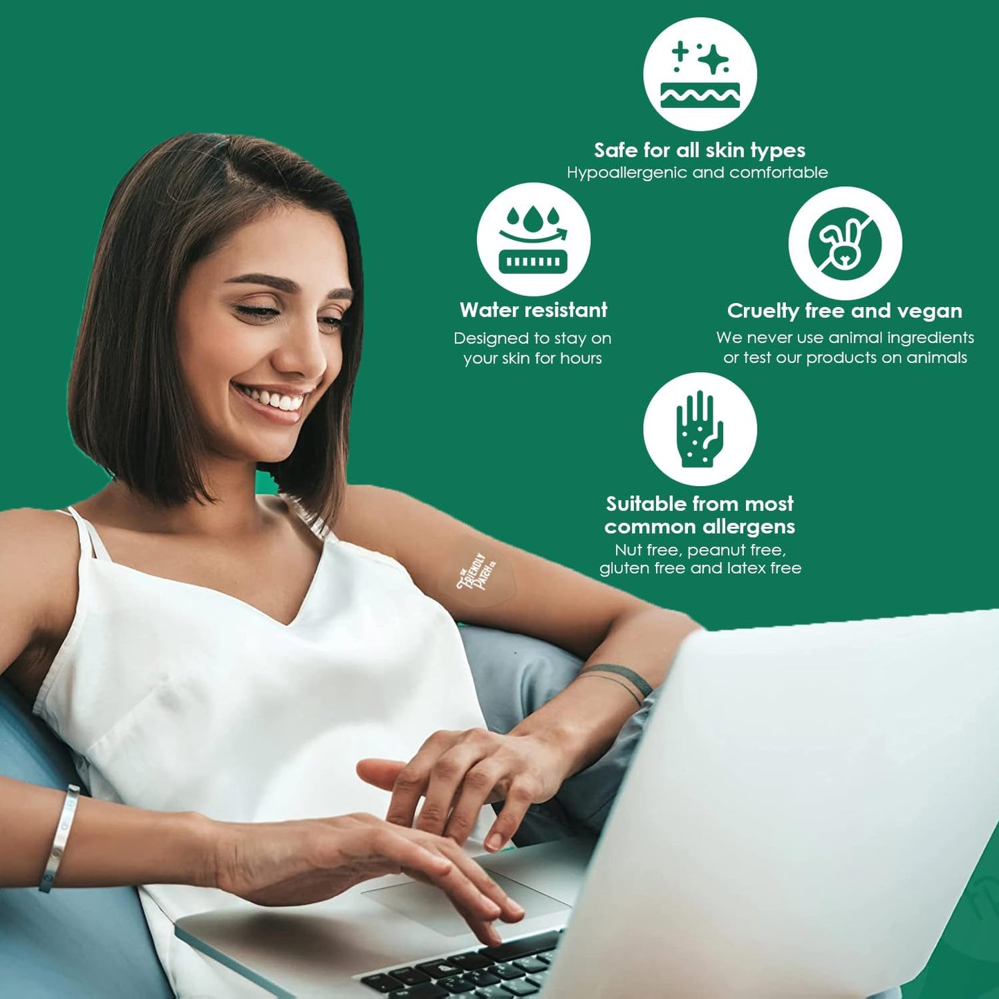 The Friendly Patch - Relax & Let Go with Ashwagandha, Gaba & Gotu Kola - Formerly known as Zen Patches 8 pack