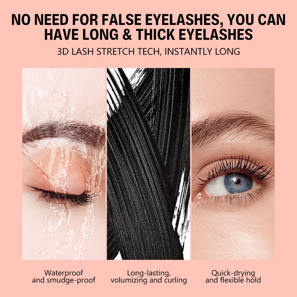 Waterproof Voluminous Original Volume Building Mascara Makeup (Black)