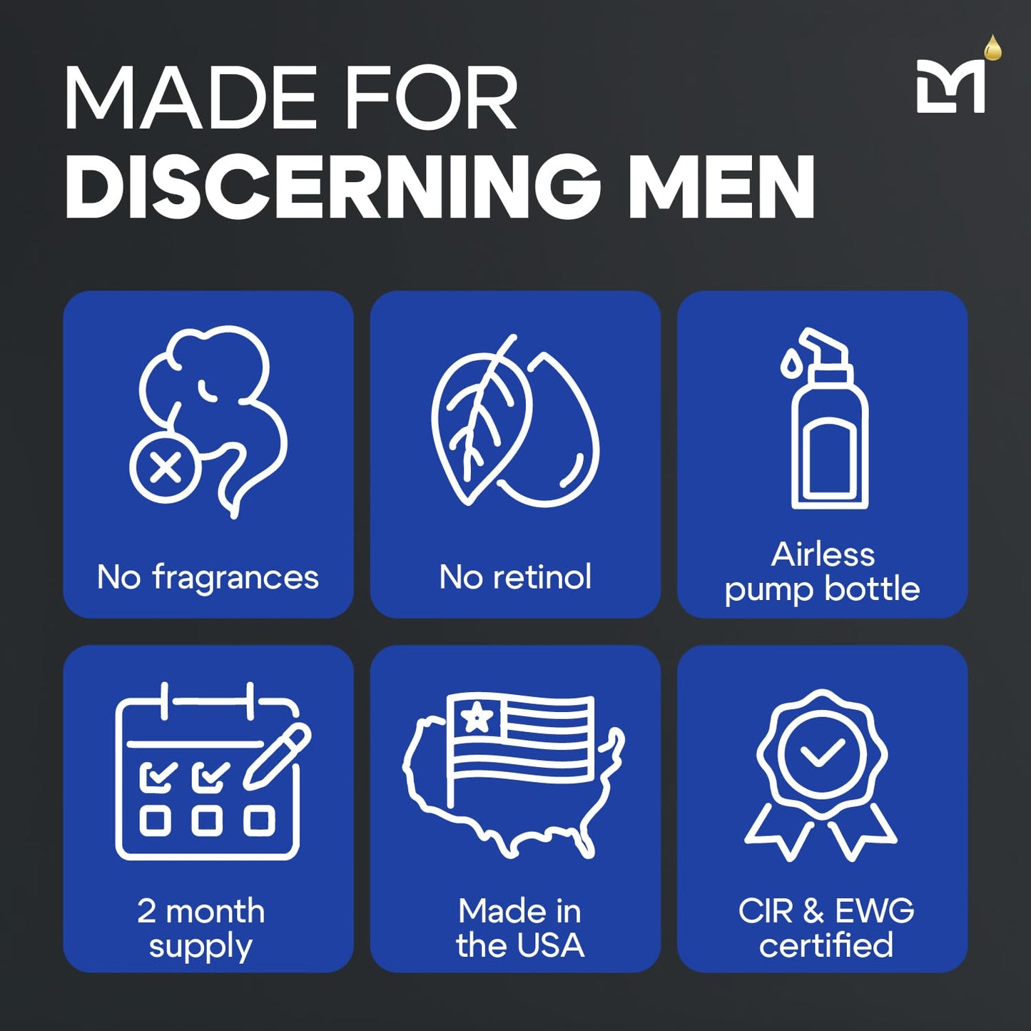 Titan Anti-Aging Peptides Serum for Face – High Potency Mens Peptide Serum Moisturizer – Mens Skin Care – Men, Dark Spots, Wrinkles, Fine Lines – Peptides, 5% Niacinamide, HA – Unscented