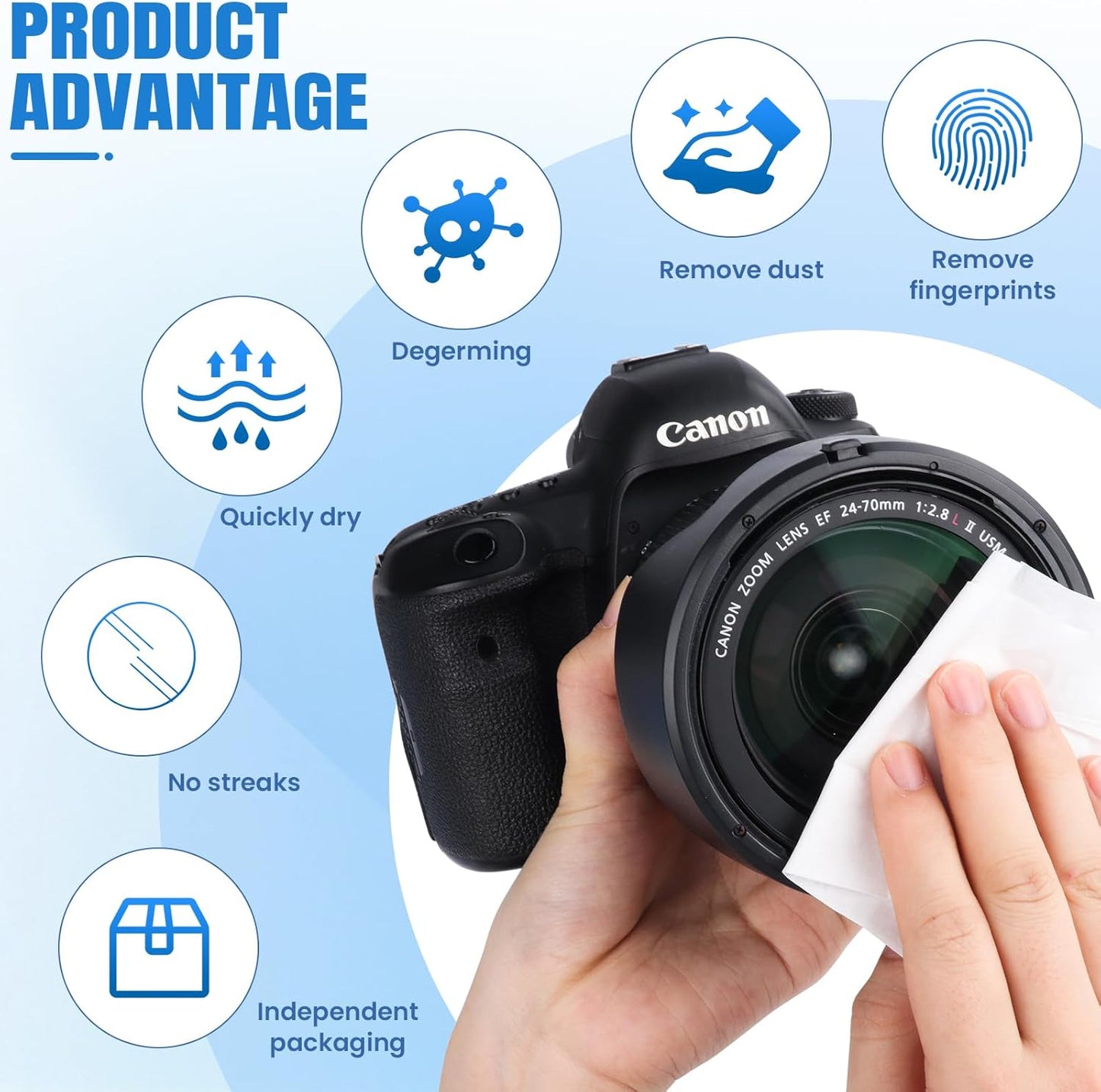 VOISEN Lens Wipes for Eyeglasses,450 Pack Eye Glasses Cleaner Wipes,Pre-Moistened Individually Wrapped Lens Wipes,Non-Scratching Non-Streaking,Safe for Eyeglasses, Goggles, Camera Lens, Phone