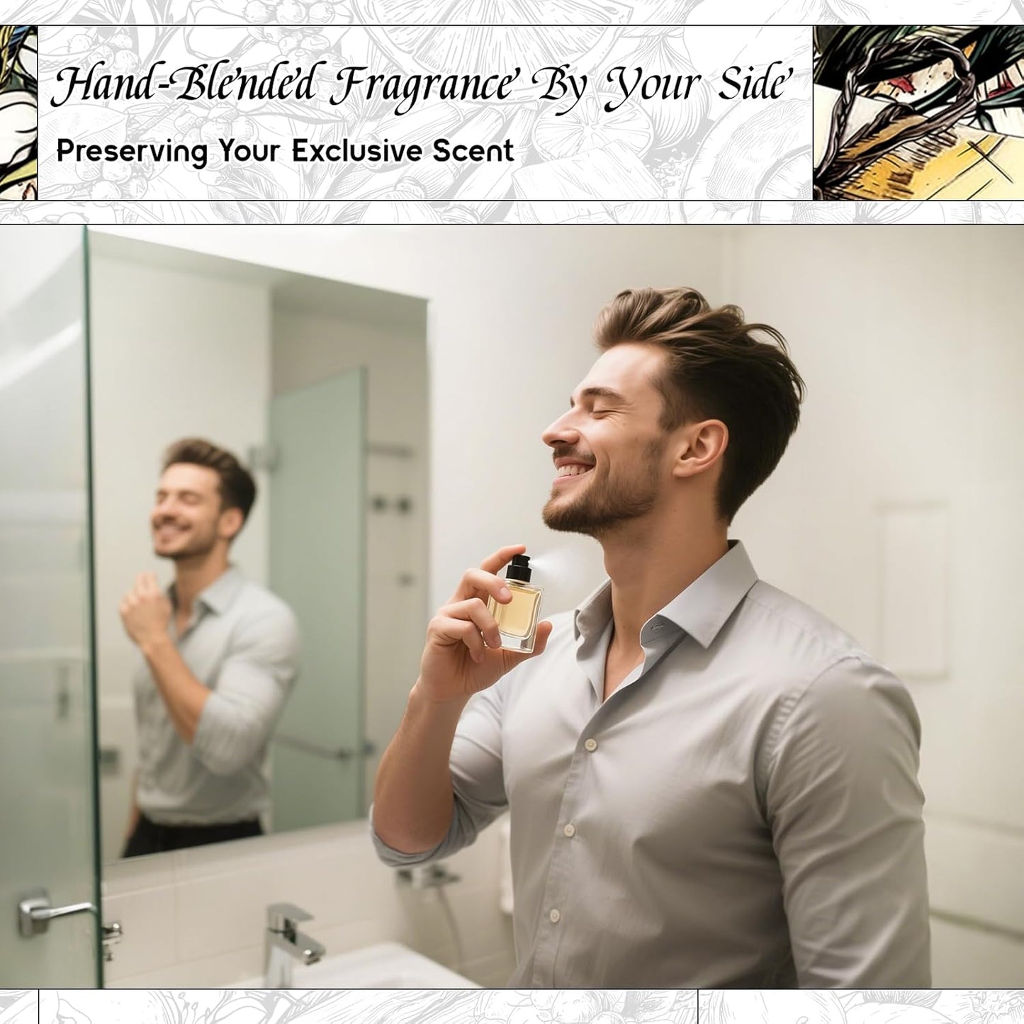 HIQILI Amber & Sandalwood Fragrance Oil for Diffuser, DIY Candle & Soap Making, Add to Body Lotion, Long-Lasting Scents - 1 Fl Oz