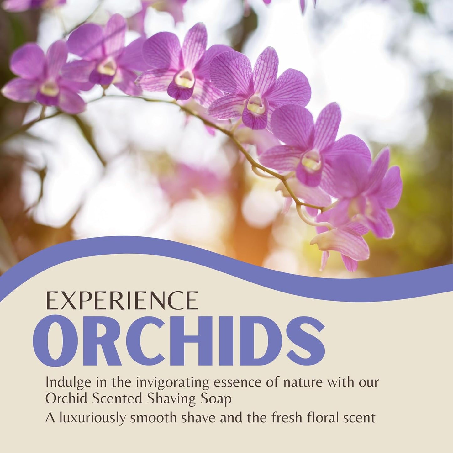 Orchid Scented Shaving Soap for Women – Shea Butter Enriched Moisturizing Bar for Sensitive Skin – Long-Lasting, Smooth Shave for Legs, Underarms & Bikini Area