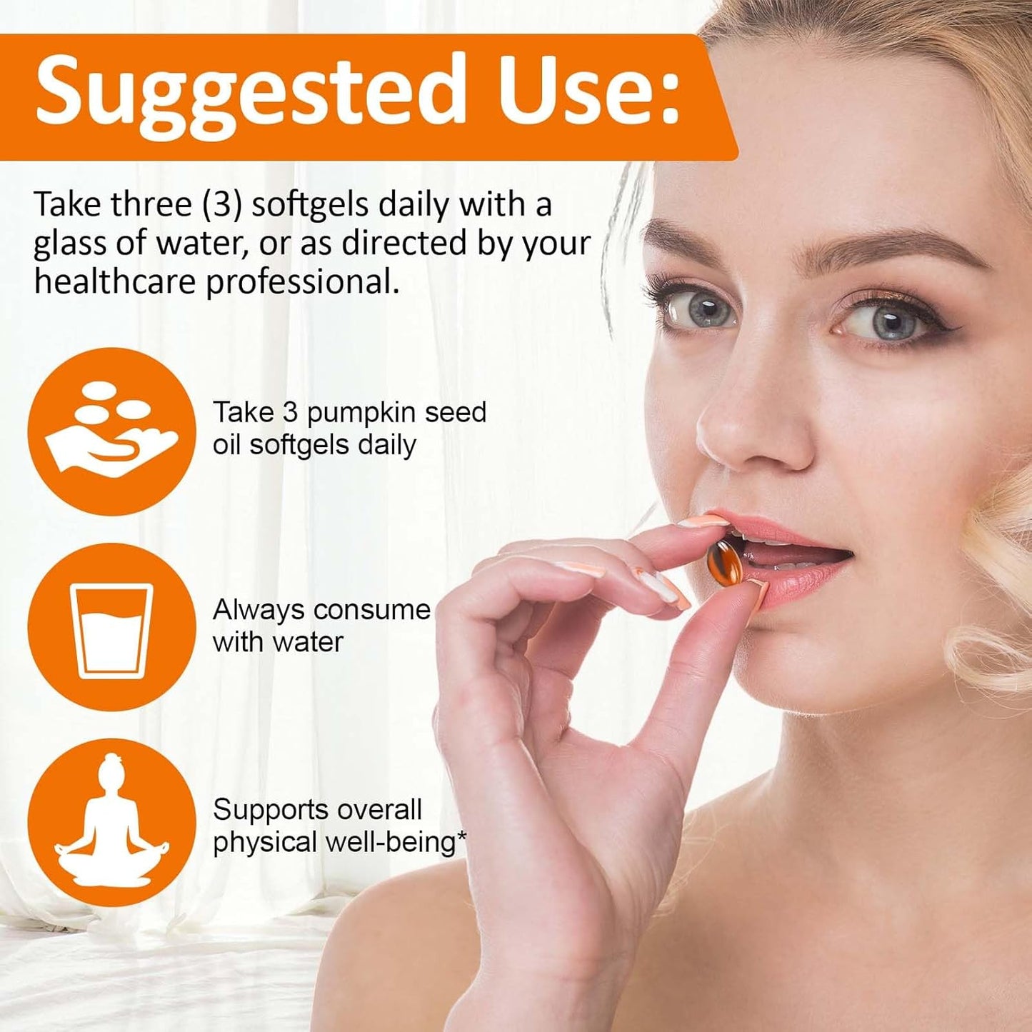 300PCS Pumpkin Seed Oil Capsules,2 in 1 Pumpkin Seed Oil with Saw Palmetto for Hair Growth, Skin Supplement, Support Prostate,Cold Pressed, Heart, | Non-GMO | Gluten Free