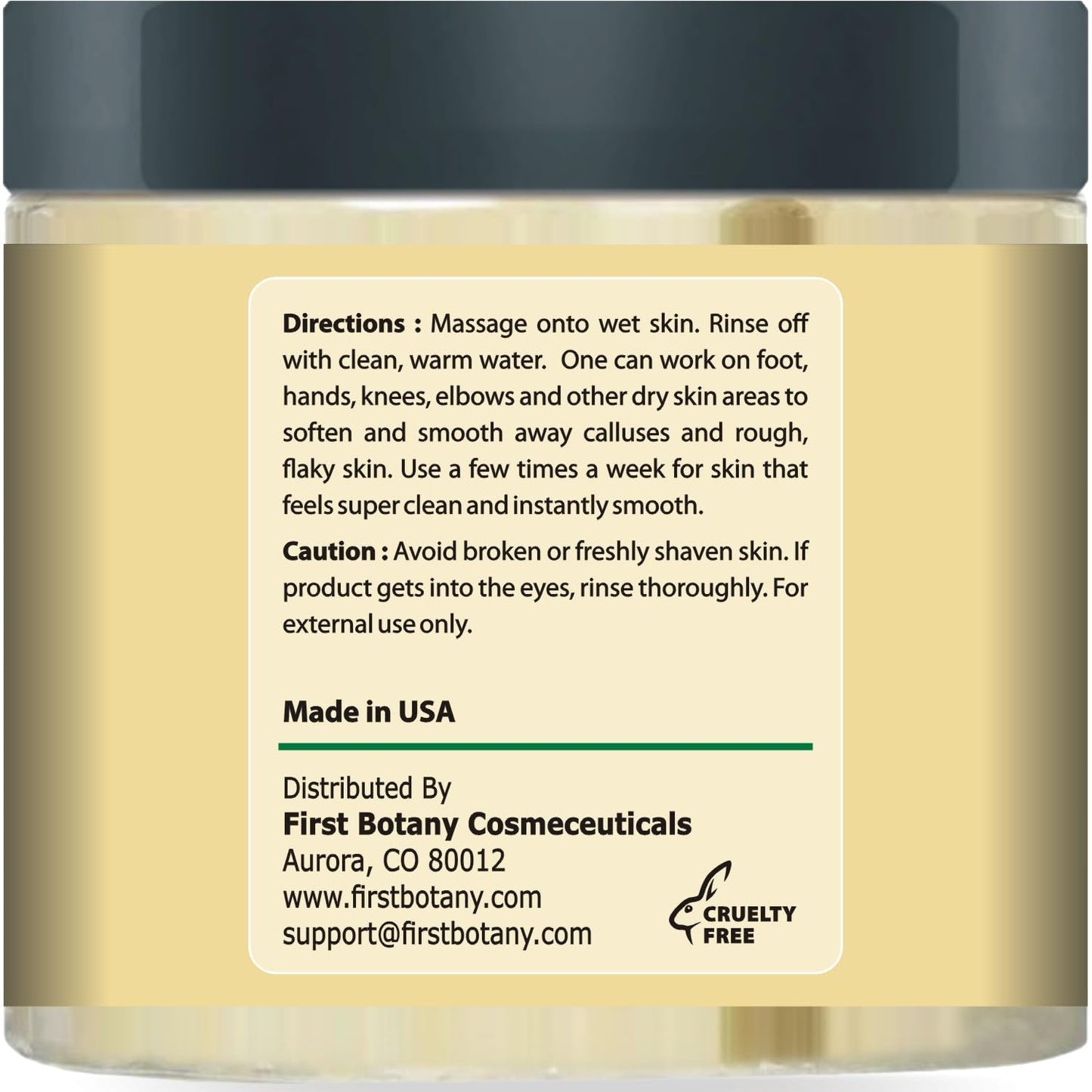 First Botany 100% Natural Tea Tree Oil Body & Foot Scrub with Salt - Best for Acne, Dandruff and Warts, Corns, Calluses, Athlete foot, Jock Itch & Body Odor