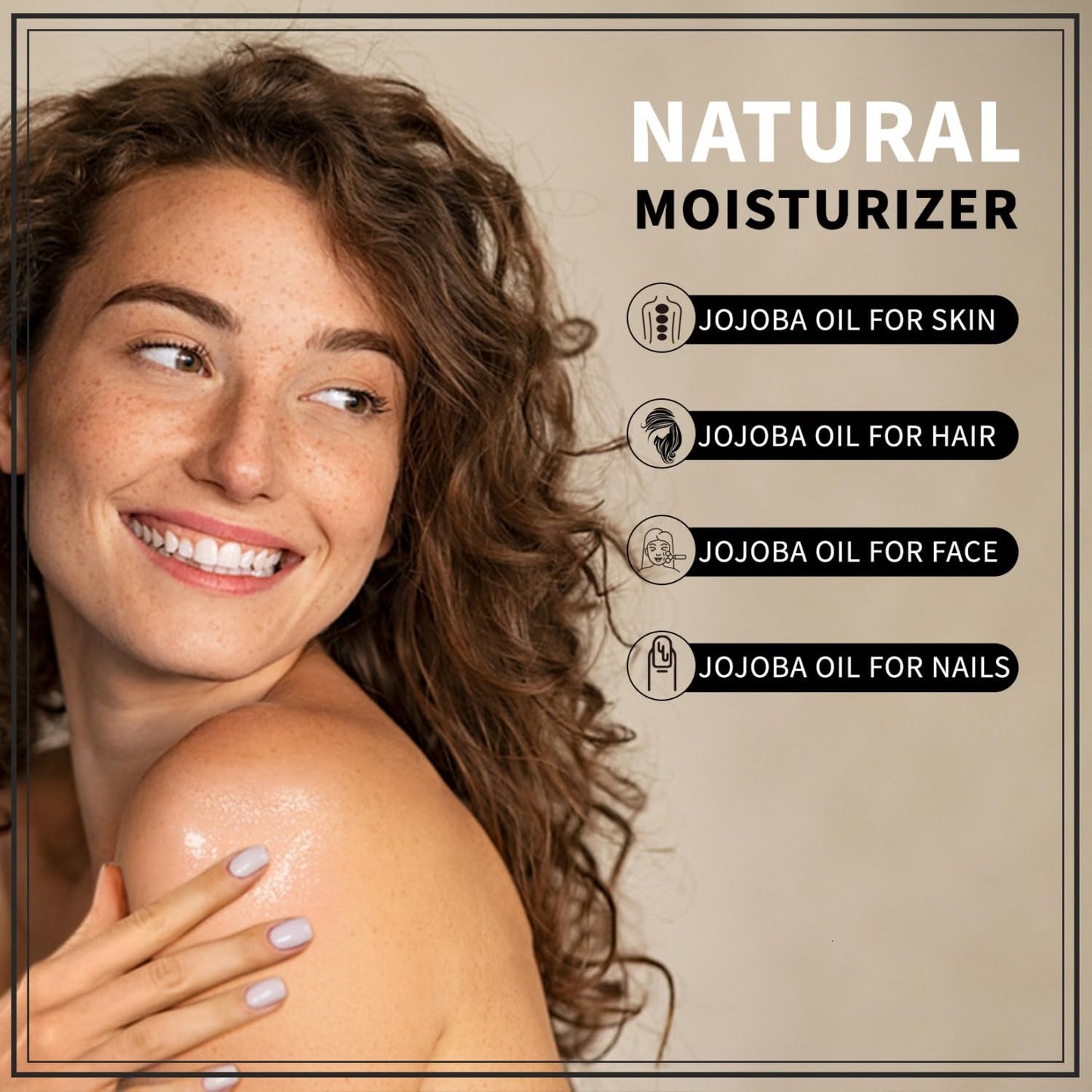 Yoken 32 fl oz (EWG Verified) 100% Pure Jojoba Carrier Oil - Unrefined, Hexane-Free, Cold Pressed for Skin, Face, Hair, Nails, and Massage