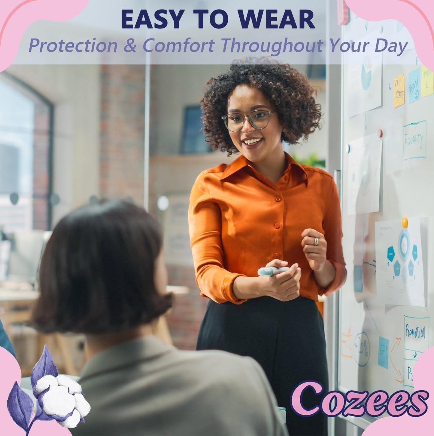 Cozees Disposable Period Underwear for Women, Menstrual and Postpartum High Absorbency, Cotton Covered Comfort, Made in USA (9 Count, XX-Large)