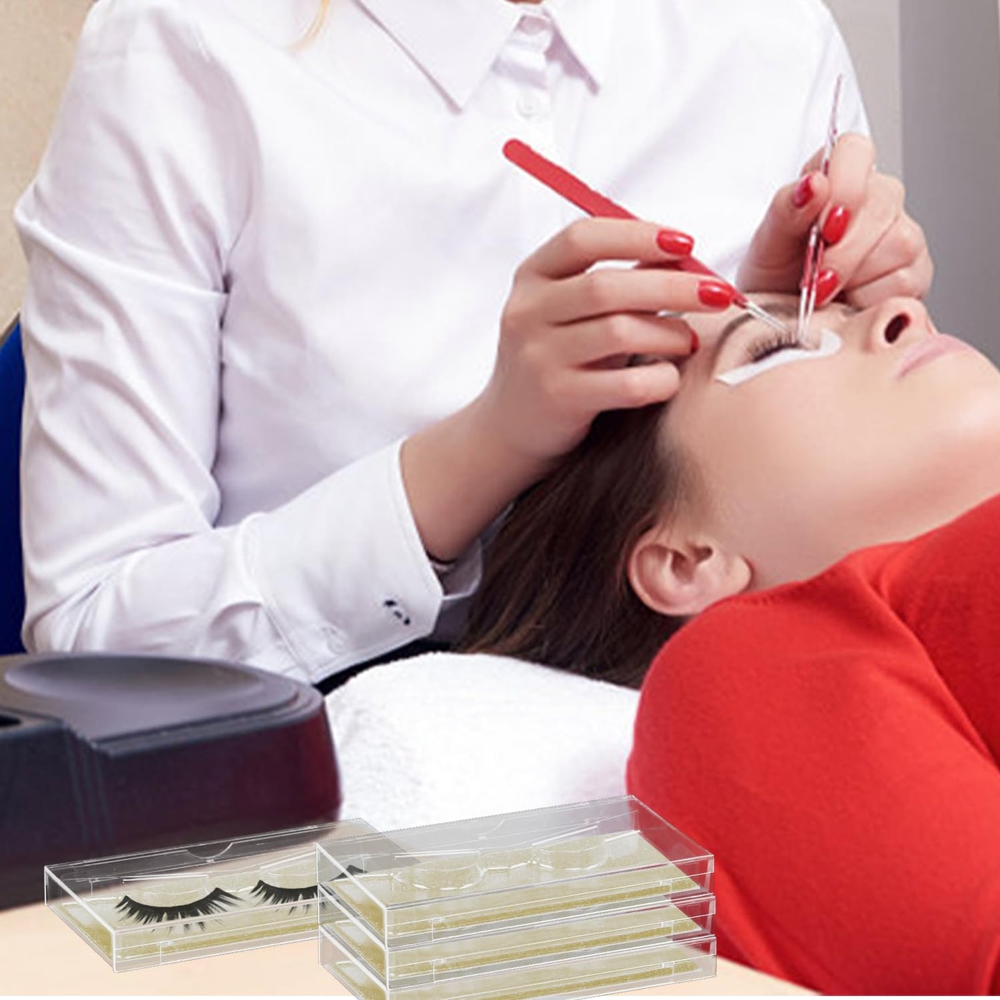 Empty Lash Boxes, 30 Pack Customizable False Eyelash Packaging Cases Bulk Storage Containers, Premium Display and Protection (Yellow)