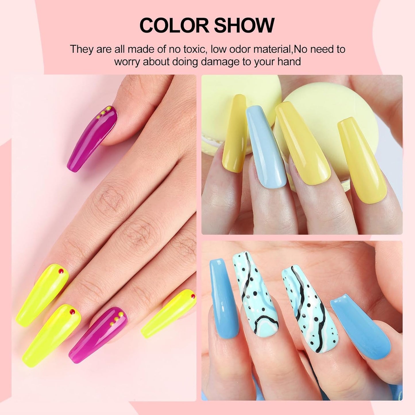 53PCS Gel Nail Polish Kit with U V light and Drill Starter Kit, 35 Colors Gel Polish Set 5pcs Top Base Coat All season Fashion Popular Colors Professional Nail Lamp Gel Manicure Kit Gifts for Women
