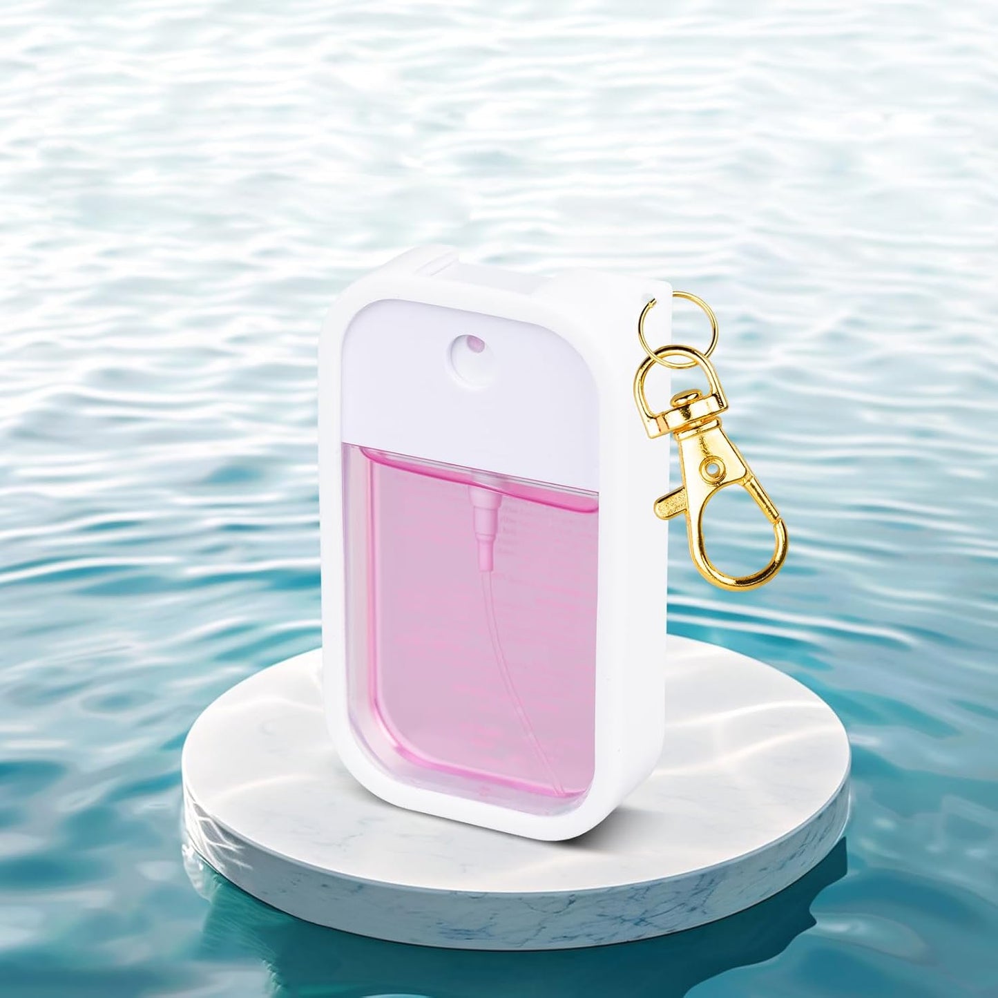 VANEST Silicone Case Compatible with Touchland Hand Sanitizer Spray, Protective Case with Keychain for Spray 1 fl oz