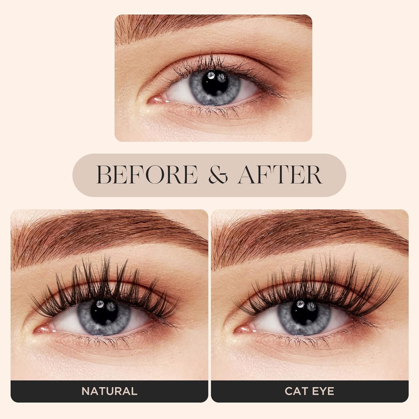 PopUp Lash Clusters 144 Pcs Cluster Lashes DIY Cluster Eyelash Extensions Mega Volume Reusable Individual Lashes Cluster Volume Look Super Thin Band & Soft(D17)