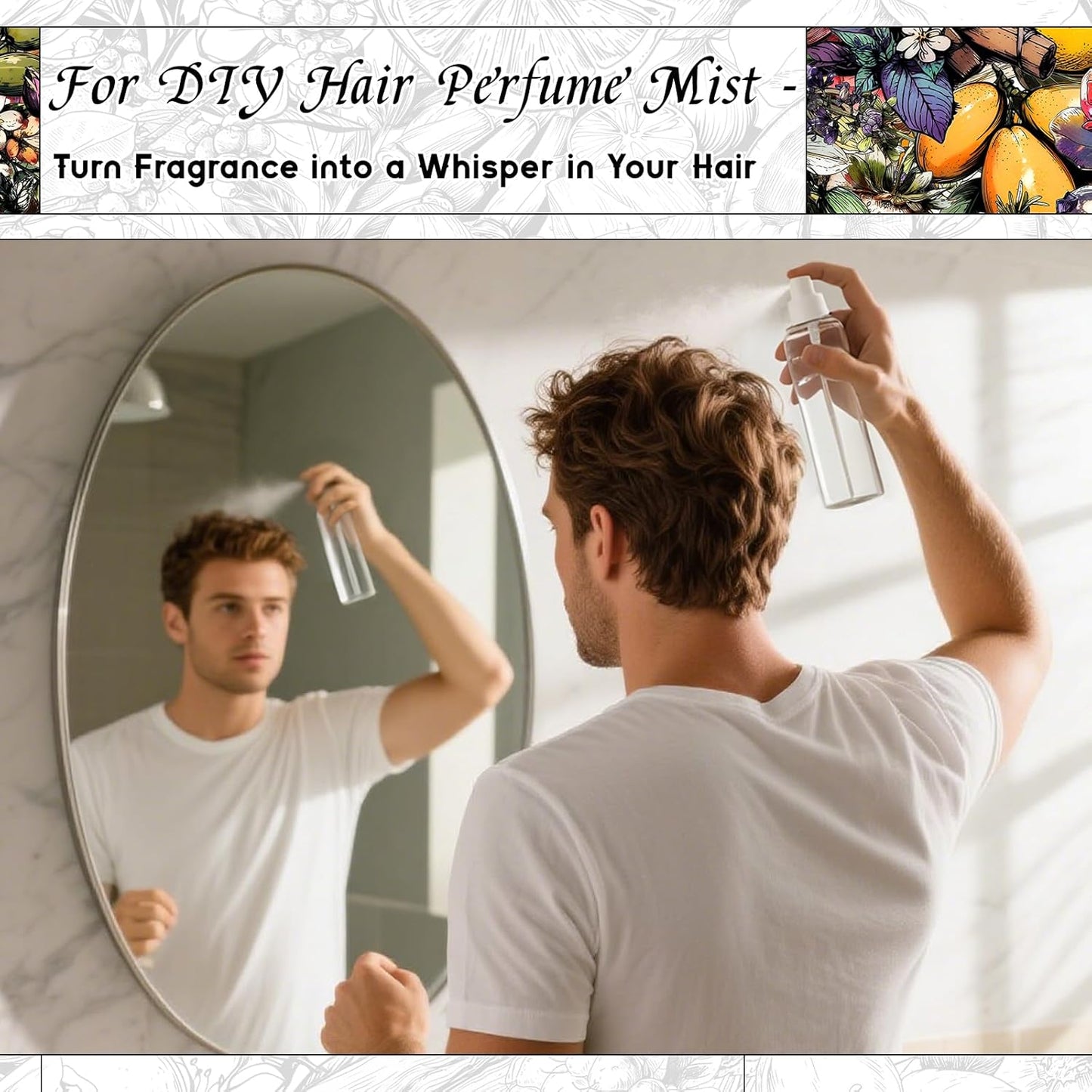 HIQILI Amber Soil Fragrance Oil for Diffuser, Inspired by H.er-mes T.erred' H, Perfume & Hair Perfume Mist Making - Citrus, Pepper & Woody Notes, Long-Lasting Scent - 5.07 Fl Oz