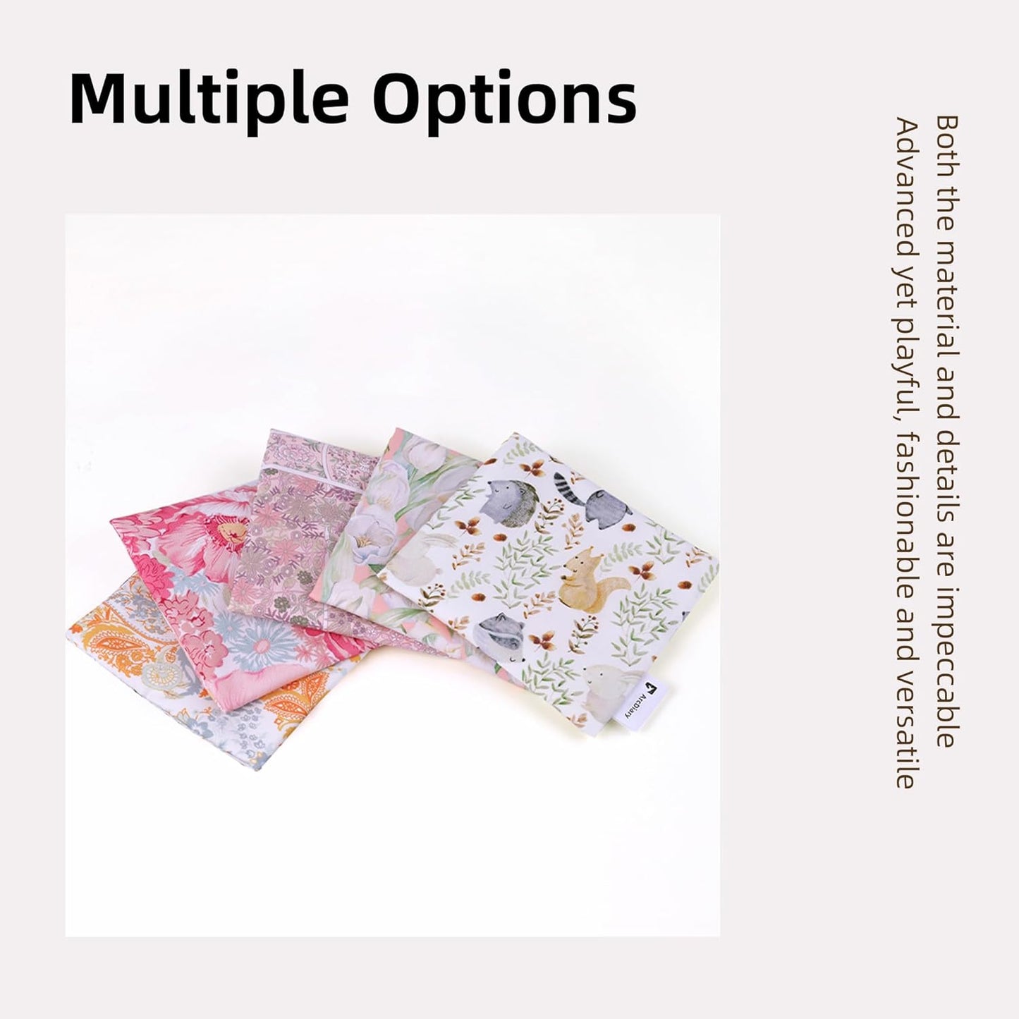 Period Bag for Teen Aged Girls, Portable Sanitary Pad Storage Bag for Teen Pads/Sanitary Napkins/Small Tampons, Feminine Menstrual Cup Pouch (French Tulips)