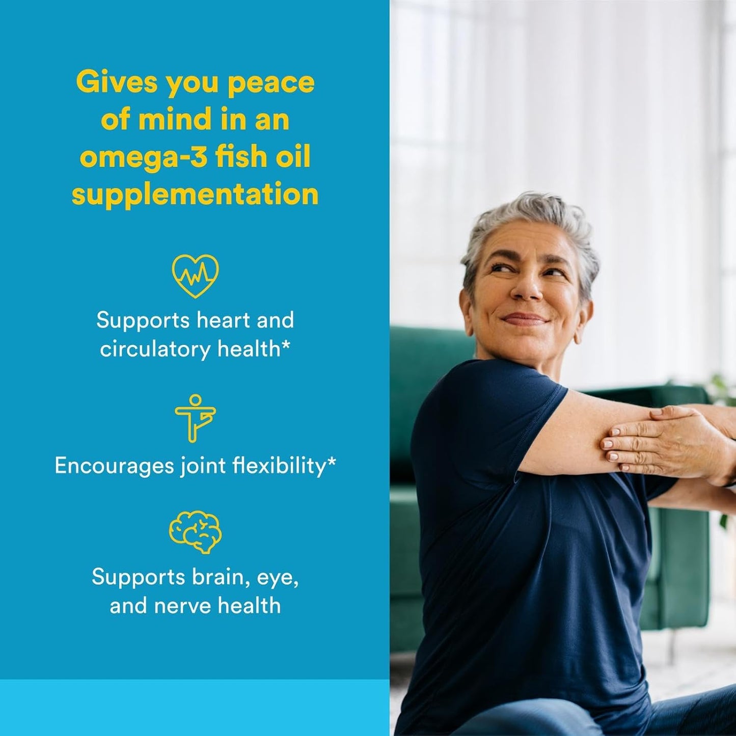 Natural Factors RxOmega-3, Natural Support for Heart Health with DHA and EPA, Daily Dietary Supplement, 60 Softgels