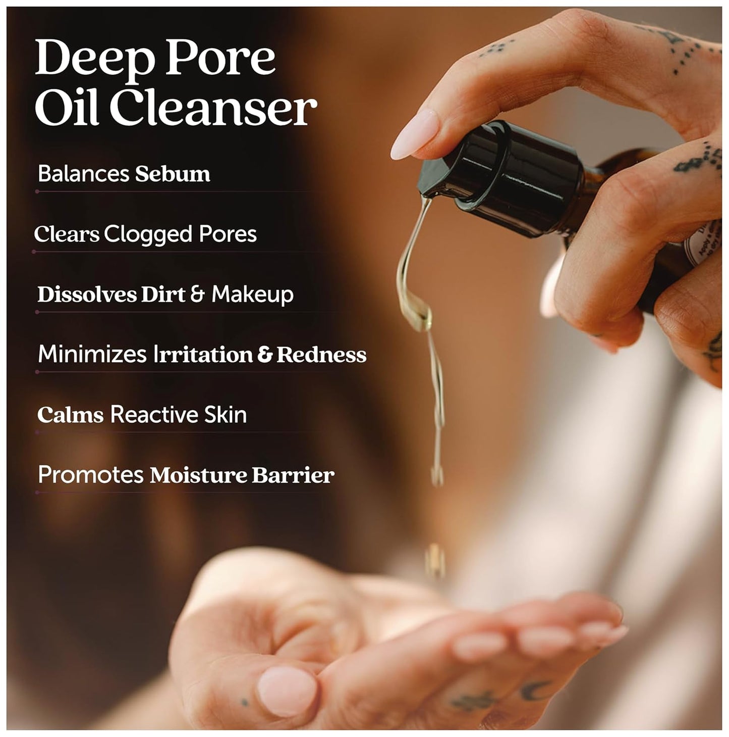 Cosmette Dreamy Deep Cleansing Oil for Face, Vegan Makeup Remover & Facial Pore Oil Cleanser w/Jojoba, Coconut, Castor, Pumpkin & Lavender Oils - Gentle, Hydrating, Natural Korean Skincare, 1.7 FL Oz