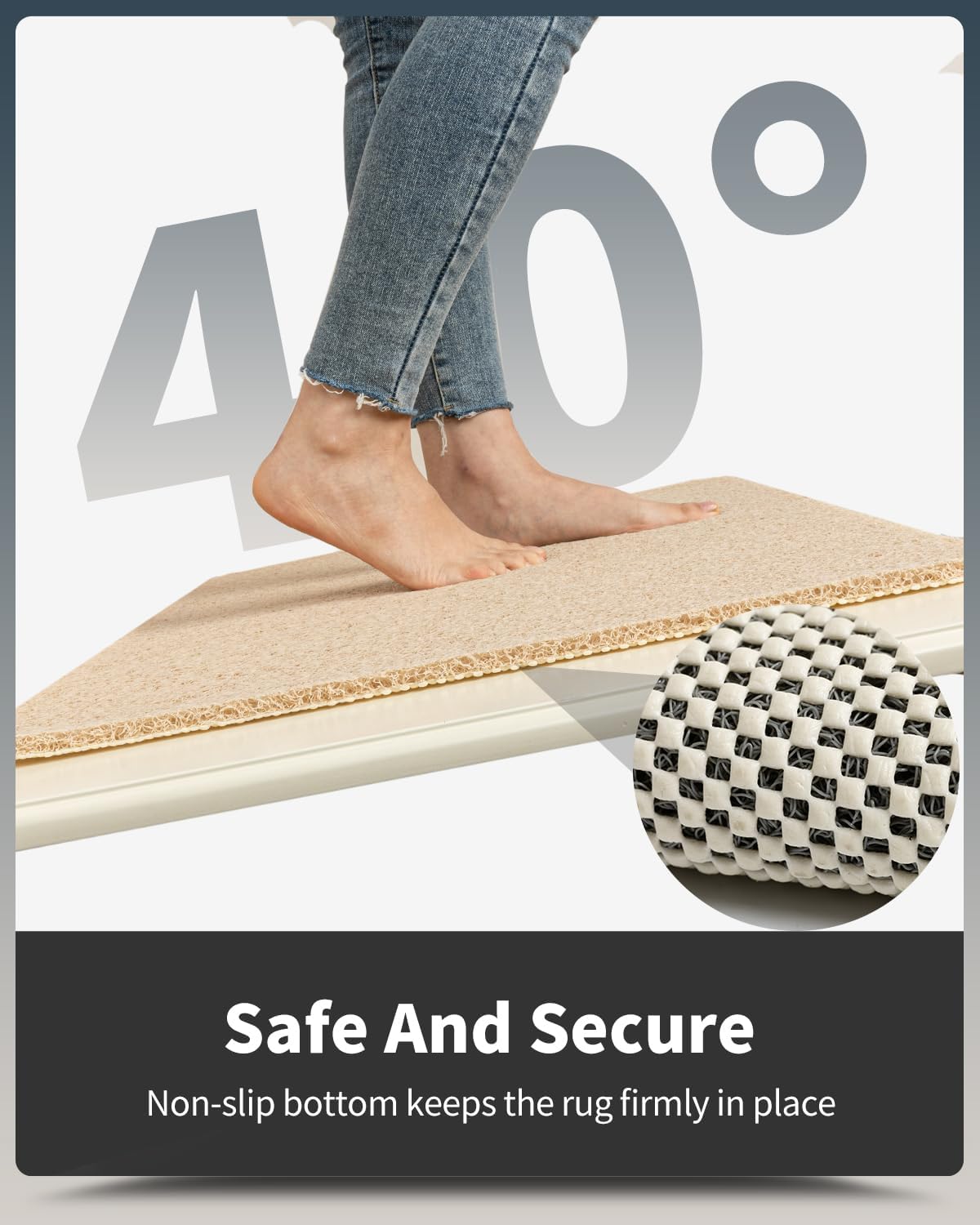 Non-Slip Bathtub Mat, 24x35 Inch, Shower Mats for Bath Tub, PVC Loofah Bathroom Mats for Wet Areas, Quick Drying