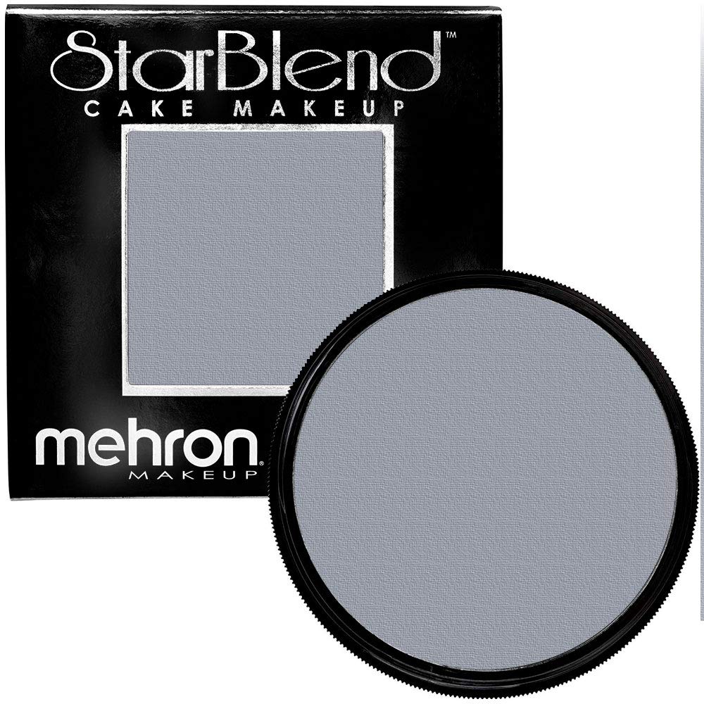 Mehron Makeup StarBlend Cake Makeup | Wet/Dry Pressed Powder | Powder Foundation | Monster Grey Face Paint & Body Paint 2 oz (56g)