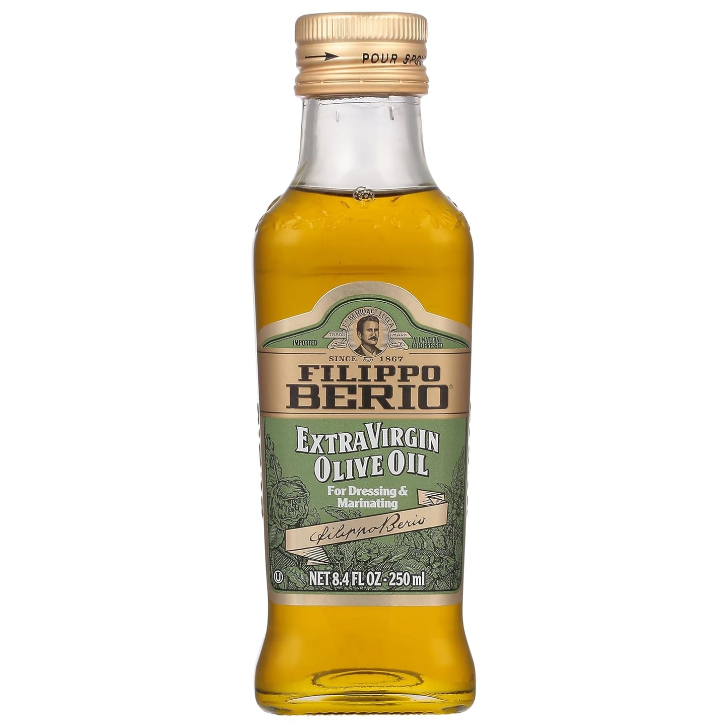 Filippo Berio Extra Virgin Olive Oil, 8.4 Ounce Glass Bottle