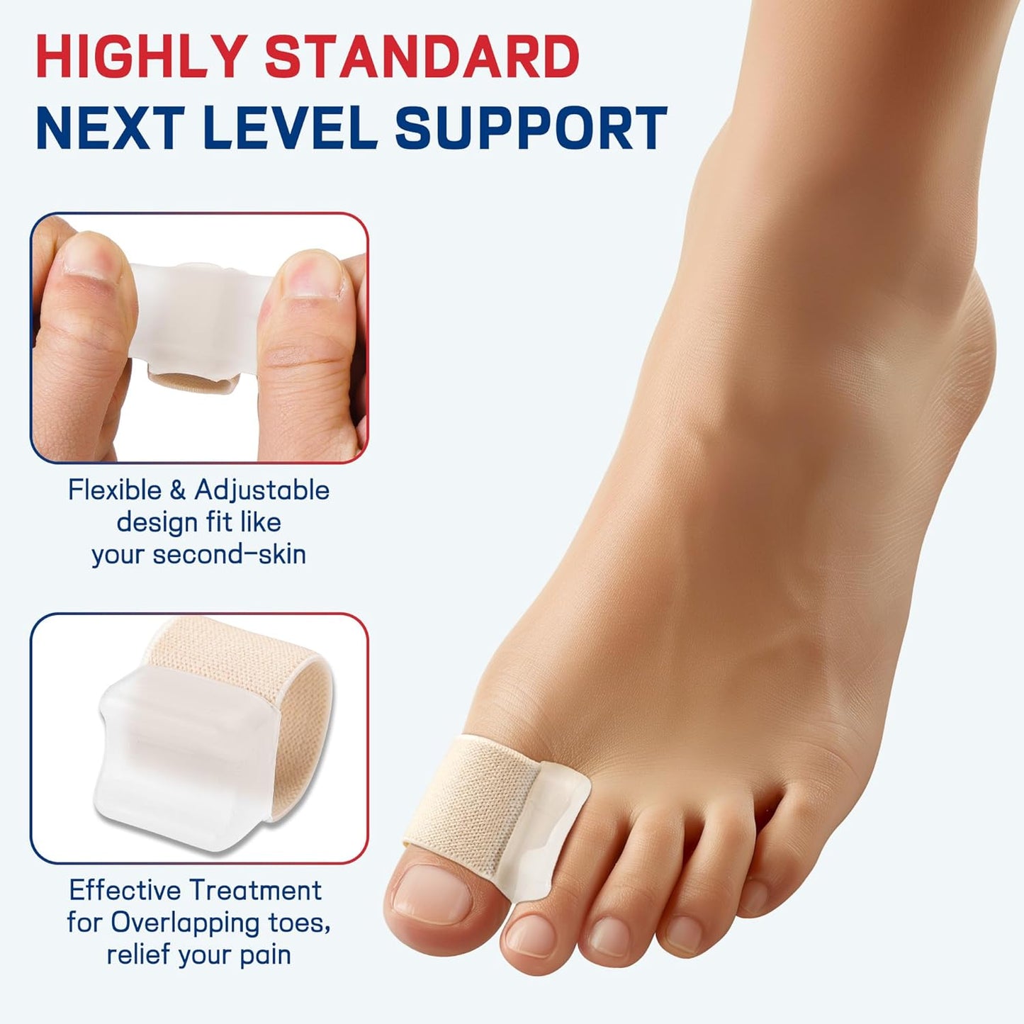 Big Toe Spacers,Hallux Valgus Corrector,Relieve Bunion Pain,Prevent Overlapping Toes, All-Day Comfort for Men & Women, Fits in Shoes.