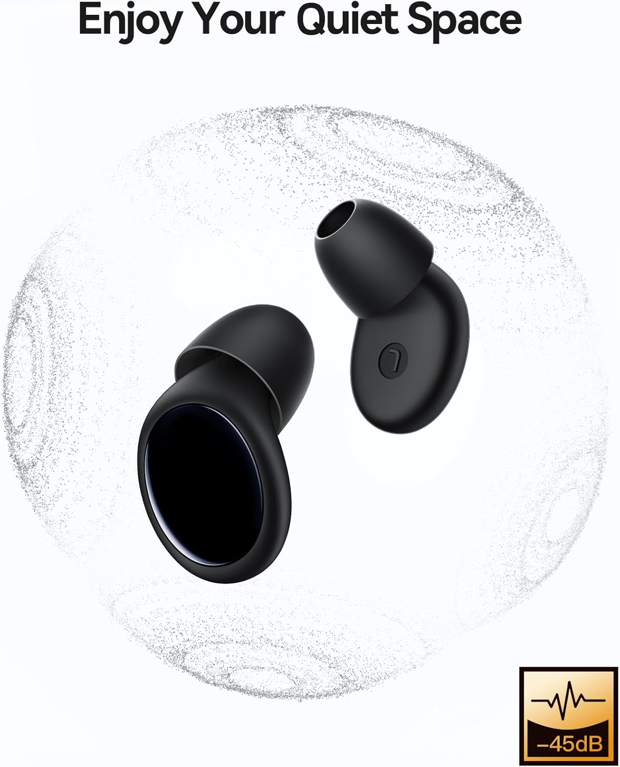 Ear Plugs for Sleeping 45dB Noise Cancelling Ear Plugs for Concerts & Noise Reduction, Earplugs for Sleep, Snoring Airplane Musician Calmer, Silicone Earplugs Reusable Concert Ear Plug +8Tip Black