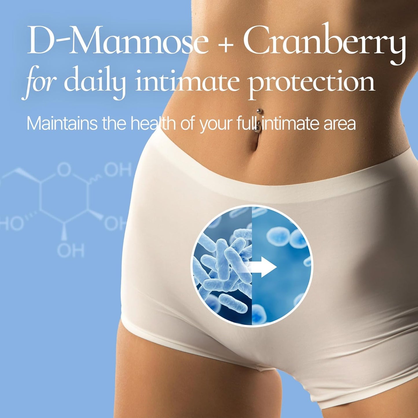 INERTIA pH-Balanced Feminine Wash The Pure 3X Microbiome, Pre & Probiotics, Glacier Water, Mannose & Cranberry Extract, 150ml, 5.07fl.oz