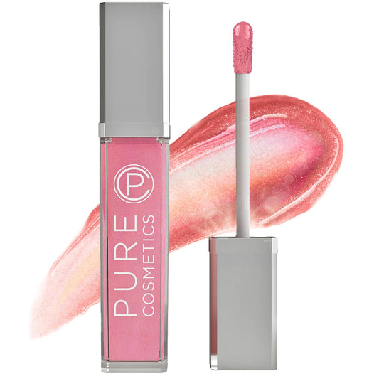 Pure Cosmetics Pure Illumination Lip Gloss - LED-lit Applicator w/Side Mirror - Non-Sticky, Moisturizing & Hydrating Lip Glosses - Soothes & Protects Dry Chapped Lips (Ooh La La)