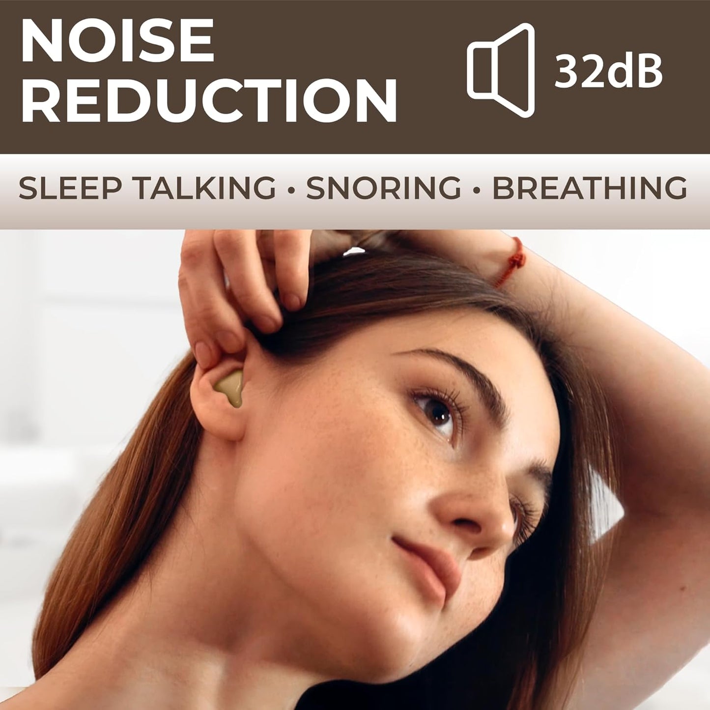 Peace&Quiet Wax Ear Plugs for Sleeping, Swimming - 50 Noise Cancelling Silicone Gel Wax Earplugs for Sleep and Swimmers, Sound Blocking 32Db, (50-Pillows), Color: Skin Tone