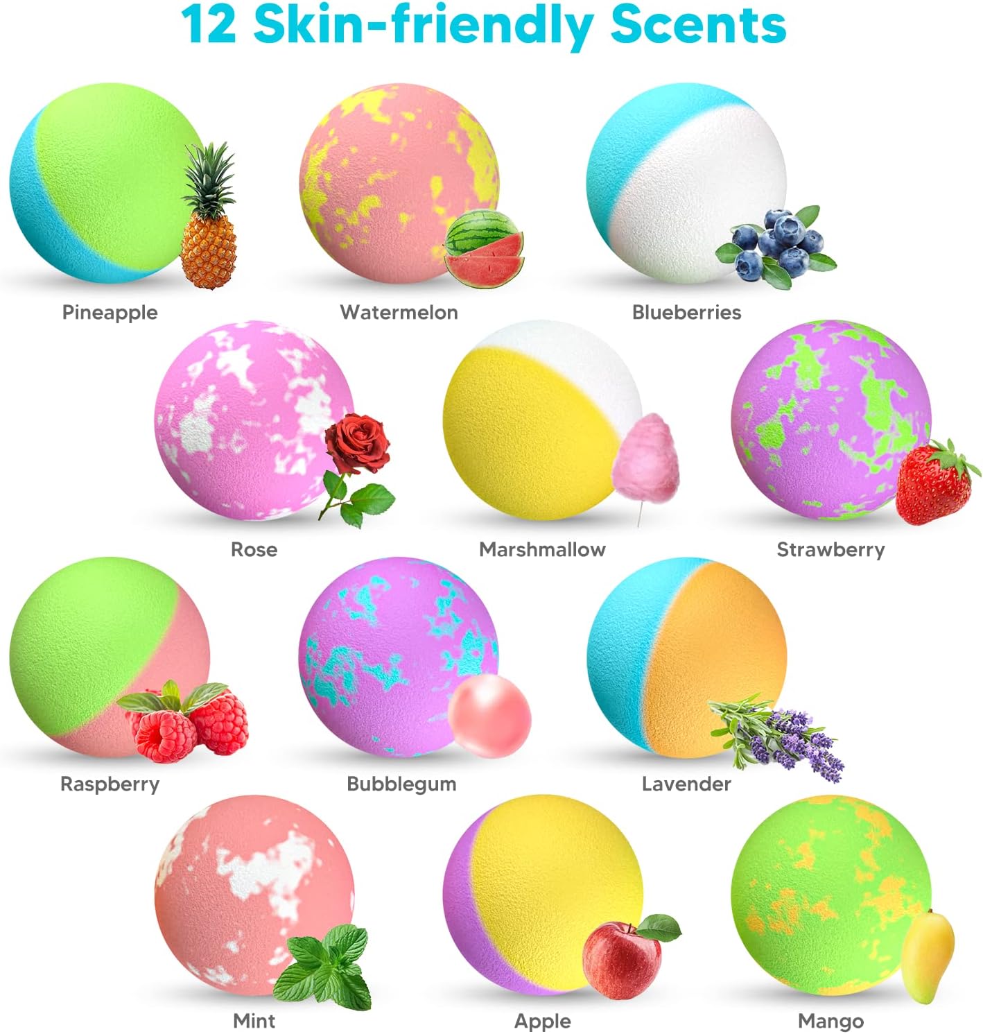 Bath Bombs for Kids with Surprise Toys Inside, 12 Pack Natural Organic Handmade Kids Bath Bombs with Animal Puppy Dog Toys, Fizzy Bubble Bath Gifts Set for Girls Boys Toddler