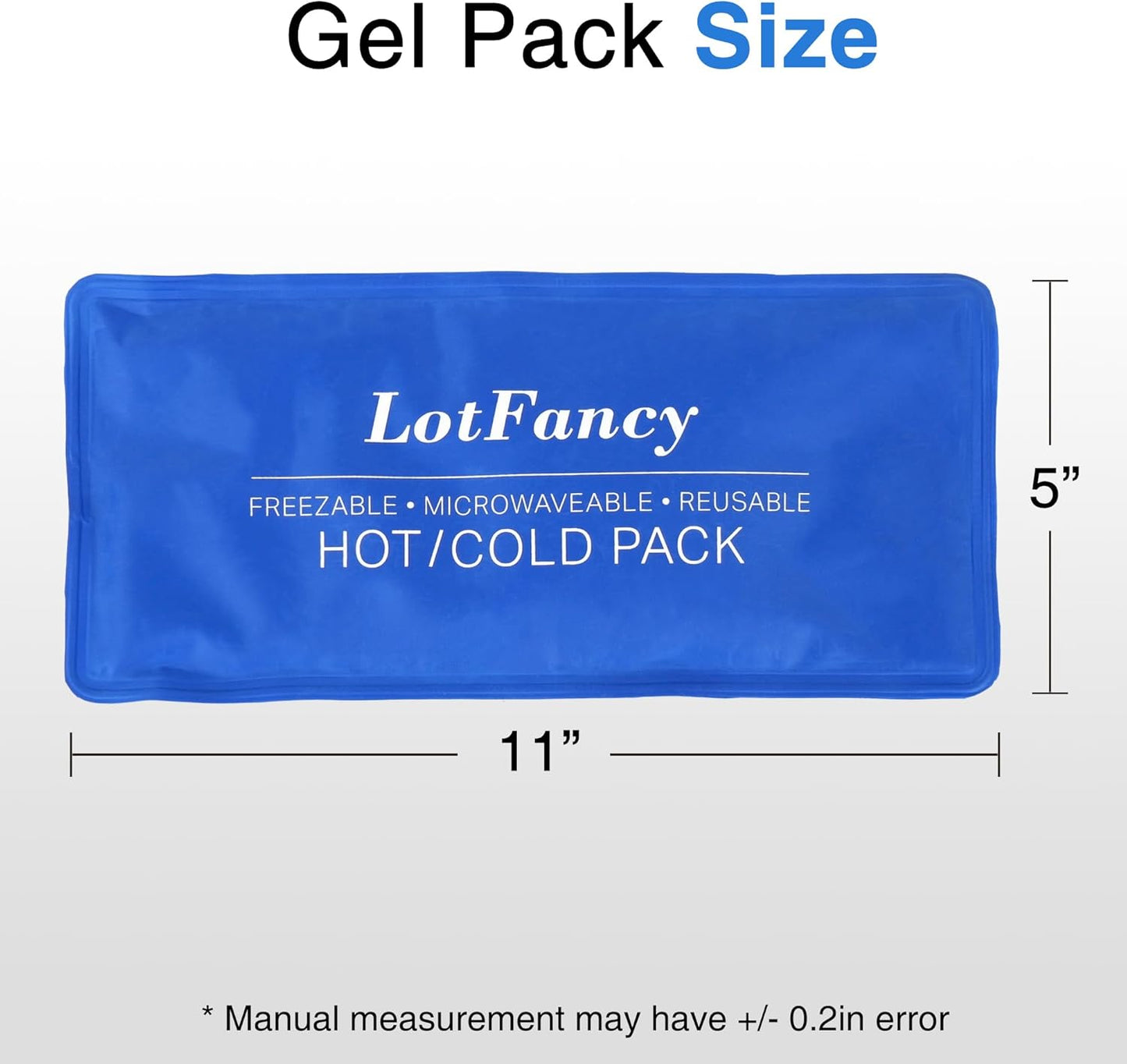 LotFancy Ice Pack for Injuries, 4 Reusable Hot Cold Packs for Therapy, Cooling or Heating Gel Pad for First Aid, Back, Shoulder, Neck, Head, Feet Pain Relief, 10.5 x 5 Inches