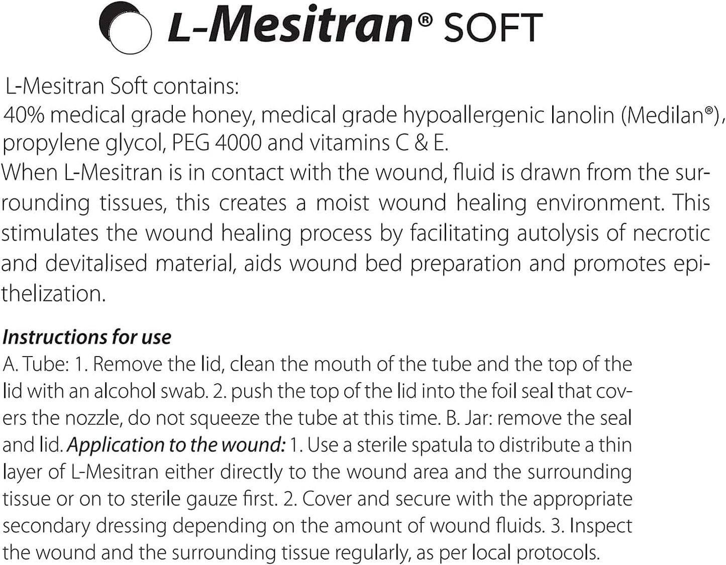 Medical Grade Honey Wound Gel Healing Ointment for Scars Abrasions Burn Hypoallergenic & Soothing Properties for Acute and Superficial Wounds for Elderly & Adults (2 Tubes of 0.5oz)