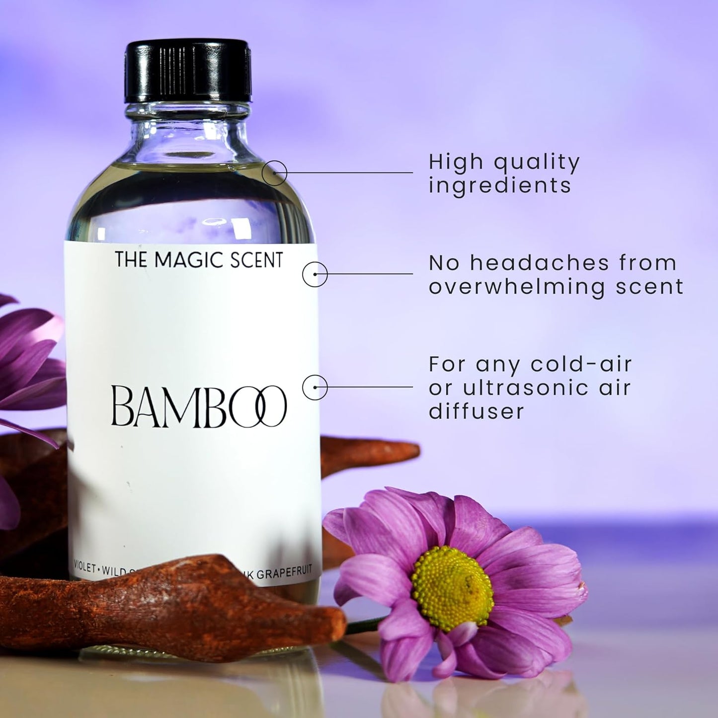 Bamboo Diffuser Oil - Hotel & Home Luxury Scents Inspired by The Four Seasons, Bora Bora - Diffuser Oil Scents for Home Designed for Use in All Diffusers - 8.5 fl oz, 250 mL