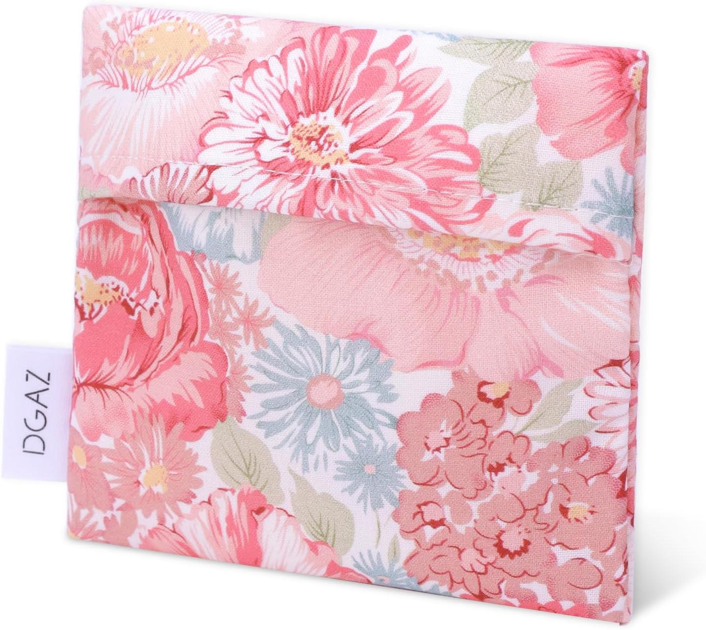 DGAZ Sanitary Napkin Storage Bag, Period Bag for Teen Aged Girls, Portable Period Bag for Panty Liners/Menstrual Cup/Small Tampons，Mini Makeup Bag for Purse(Blooming)