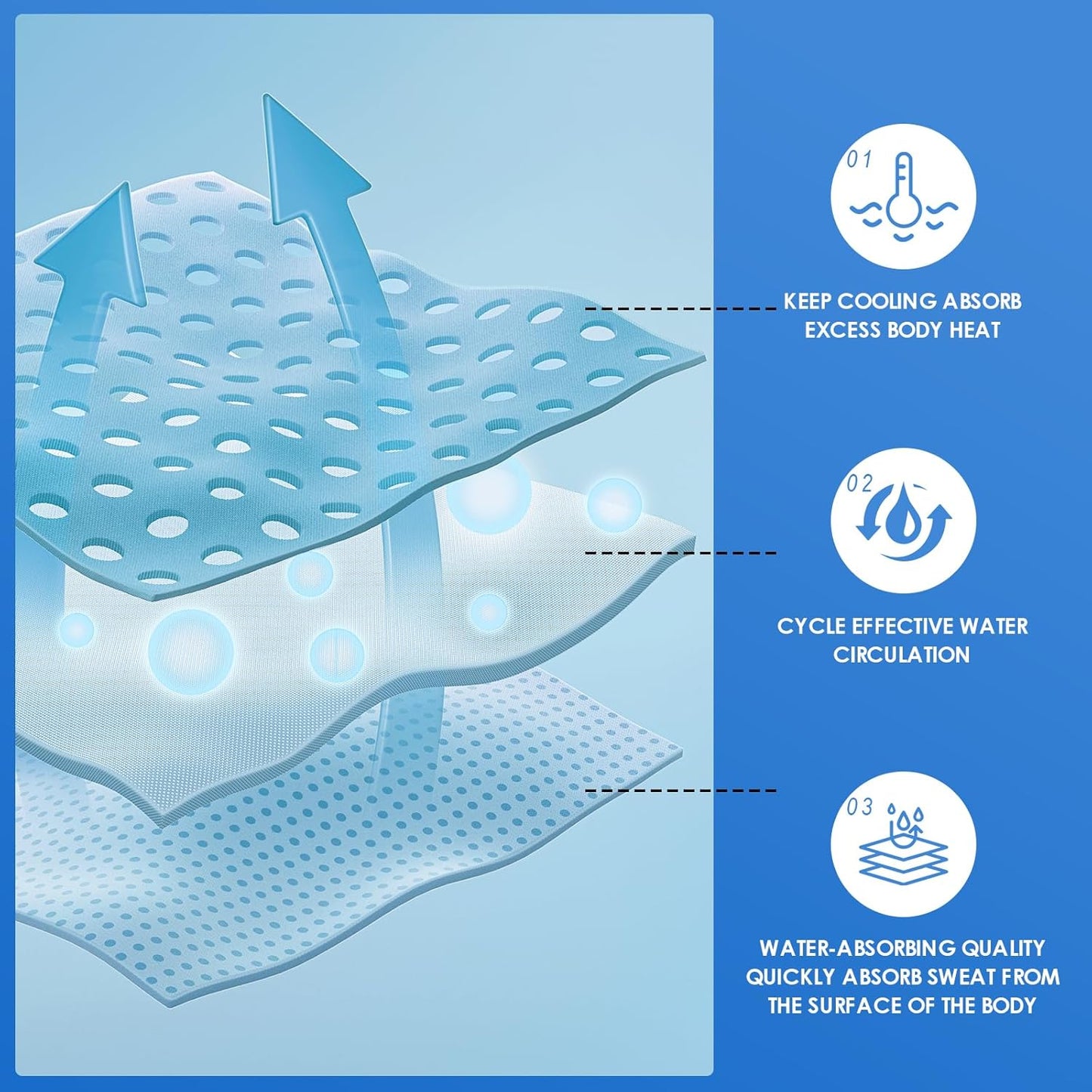 Cooling Towels for Neck and Face - 12Pack 47x12 Inch Ice Cold Microfiber Towels, Soft & Breathable Cooling Towel for Hot Weather, Sports, Yoga, Workout, Running, Golf, Camping