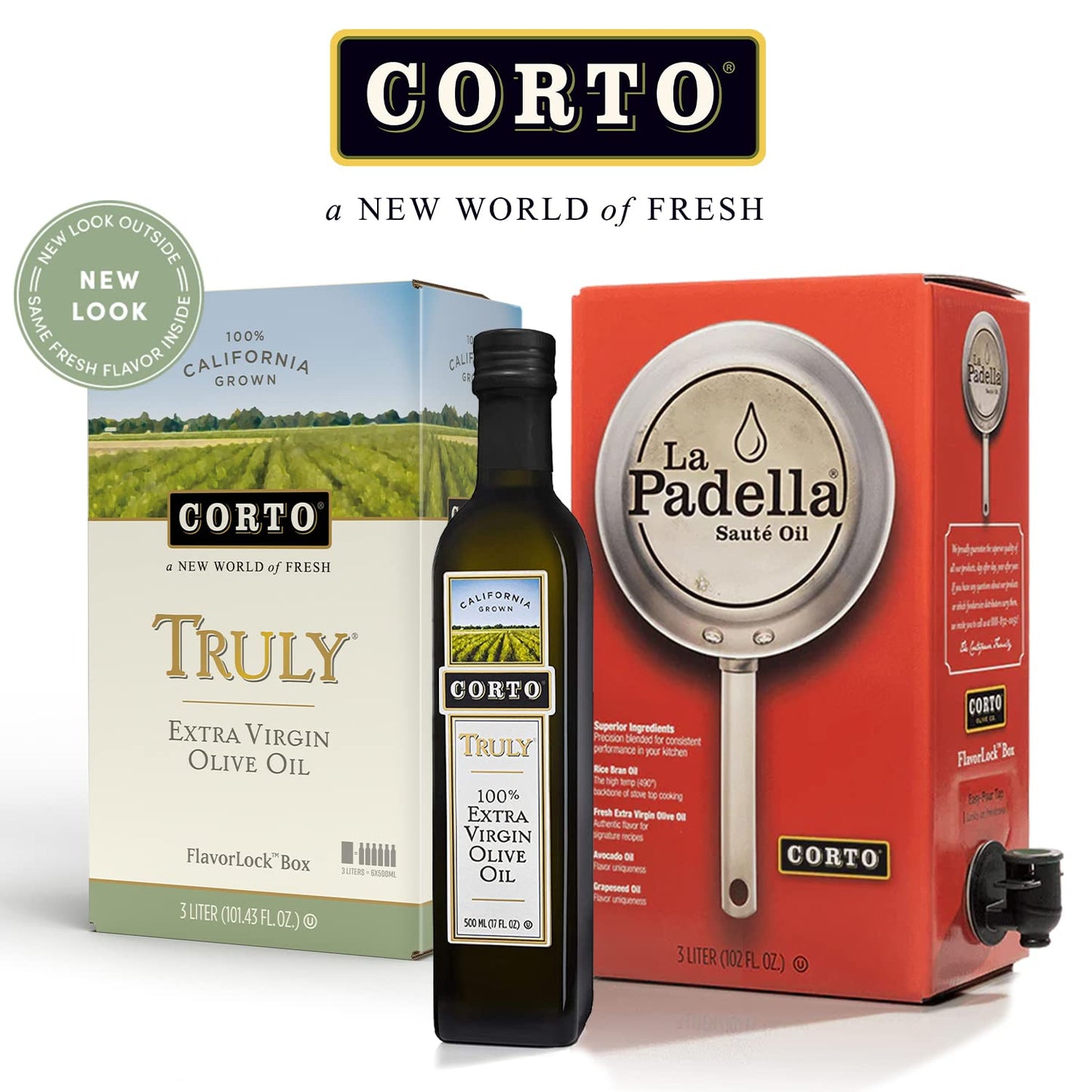 Corto TRULY® | 100% Extra Virgin Olive Oil | Floral Notes | Cold Extracted in State-of-the-Art Mill | Straight from Official Corto Olive Groves & Oil Producer | 500 mL