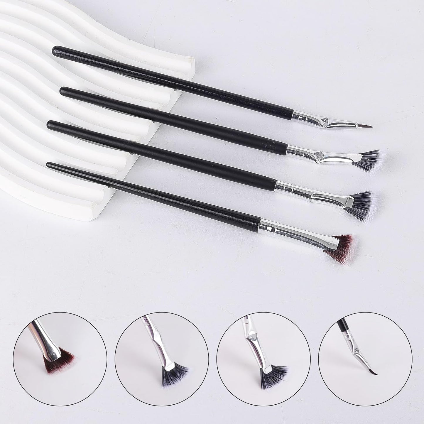 6 Pack Eyelash & Eyebrow Combs, Dual-ended Spoolie Mascara Brush and Lash Separator Tool for Eyelash Extensions