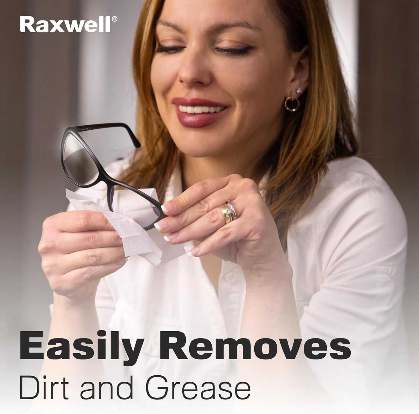 Raxwell Anti Fog Lens Wipes for Eyeglasses - 100 Count Unscented Individually Wrapped Sachets - Glasses Cleaner & Screen Wipes Safe on Coated Lenses - Streak-Free