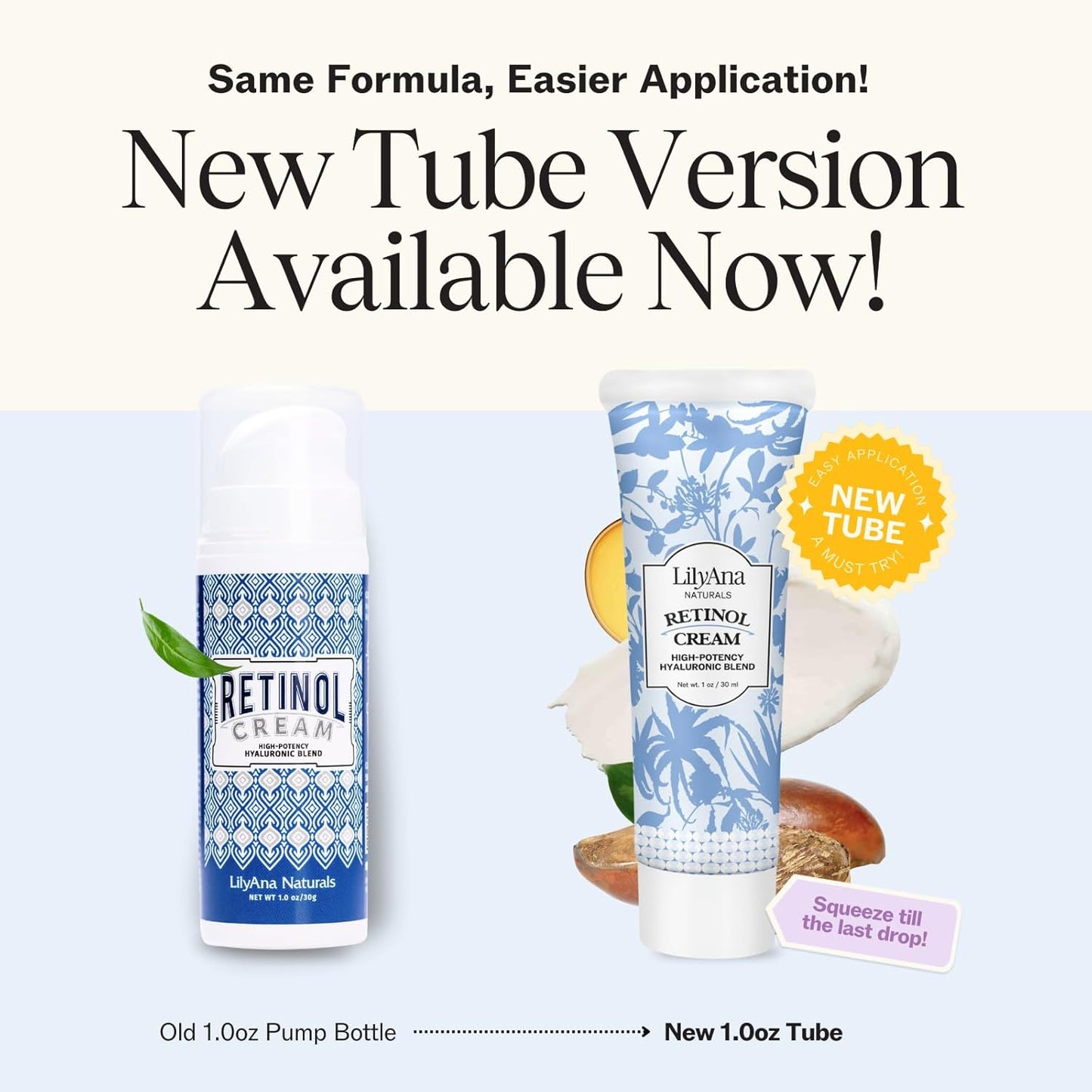 LilyAna Naturals Anti Aging Retinol Face Cream for Women – Wrinkle & Neck Cream for Firming, Retinol Moisturizer for Face with Hyaluronic Acid, Hydrating Night Cream for Fine Lines, Collagen Boost