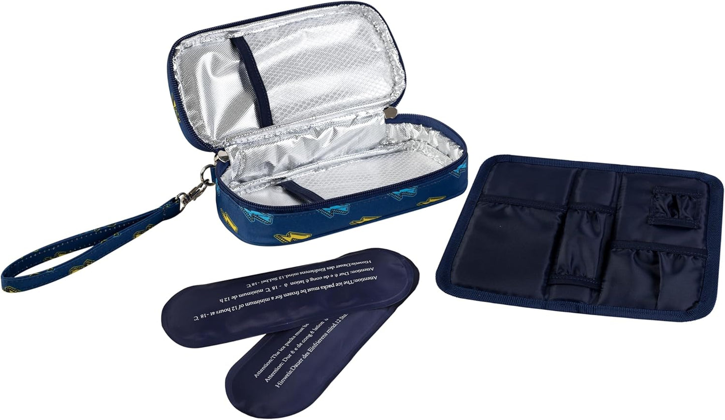 apollo walker Insulin Cooler Travel Case Diabetic Medication Cooler with Ice Packs and Insulation Liner insulin cooler travel case tsa approved