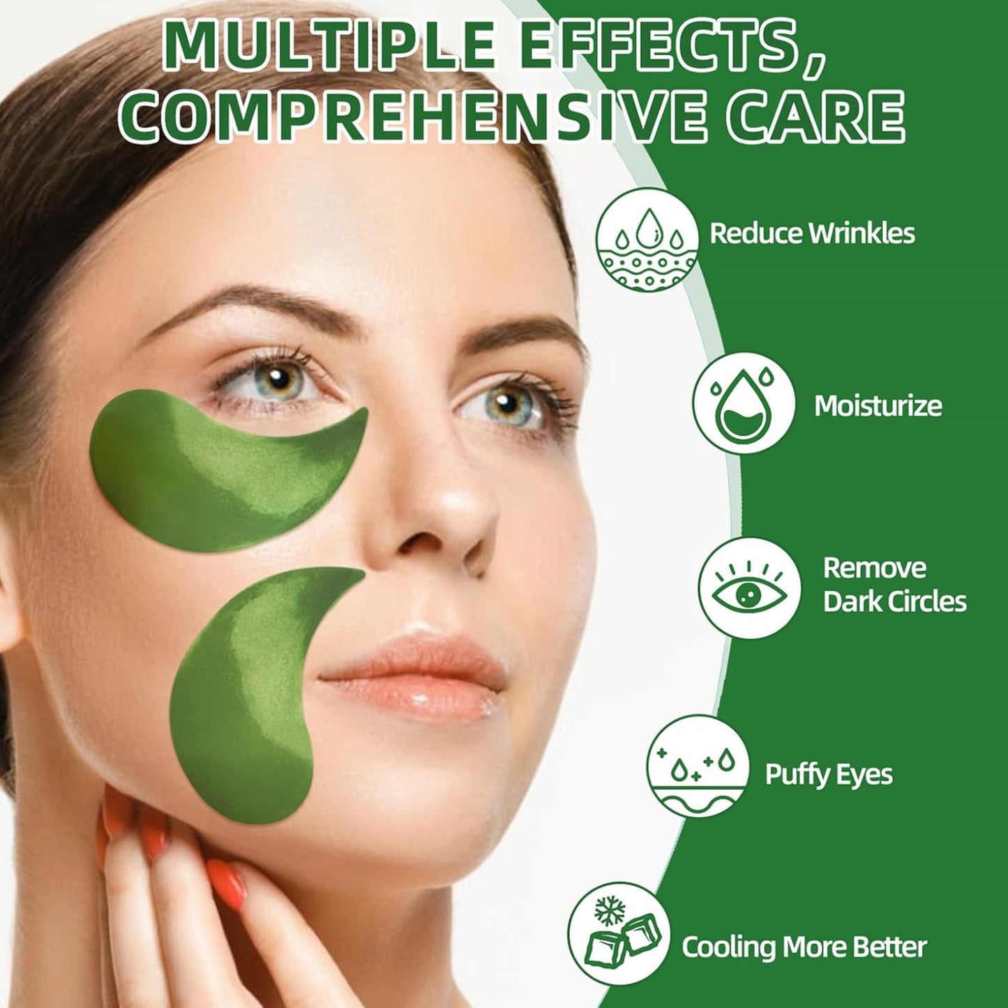 Under Eye Patches - Seaweed Essence Eye Mask for Puffy Eyes/Dark Circles/Collagen Eye Care Relieves Pressure and Reduces Wrinkles, Eye Gel Pads for Hydrating and Brightening (30 Pairs)