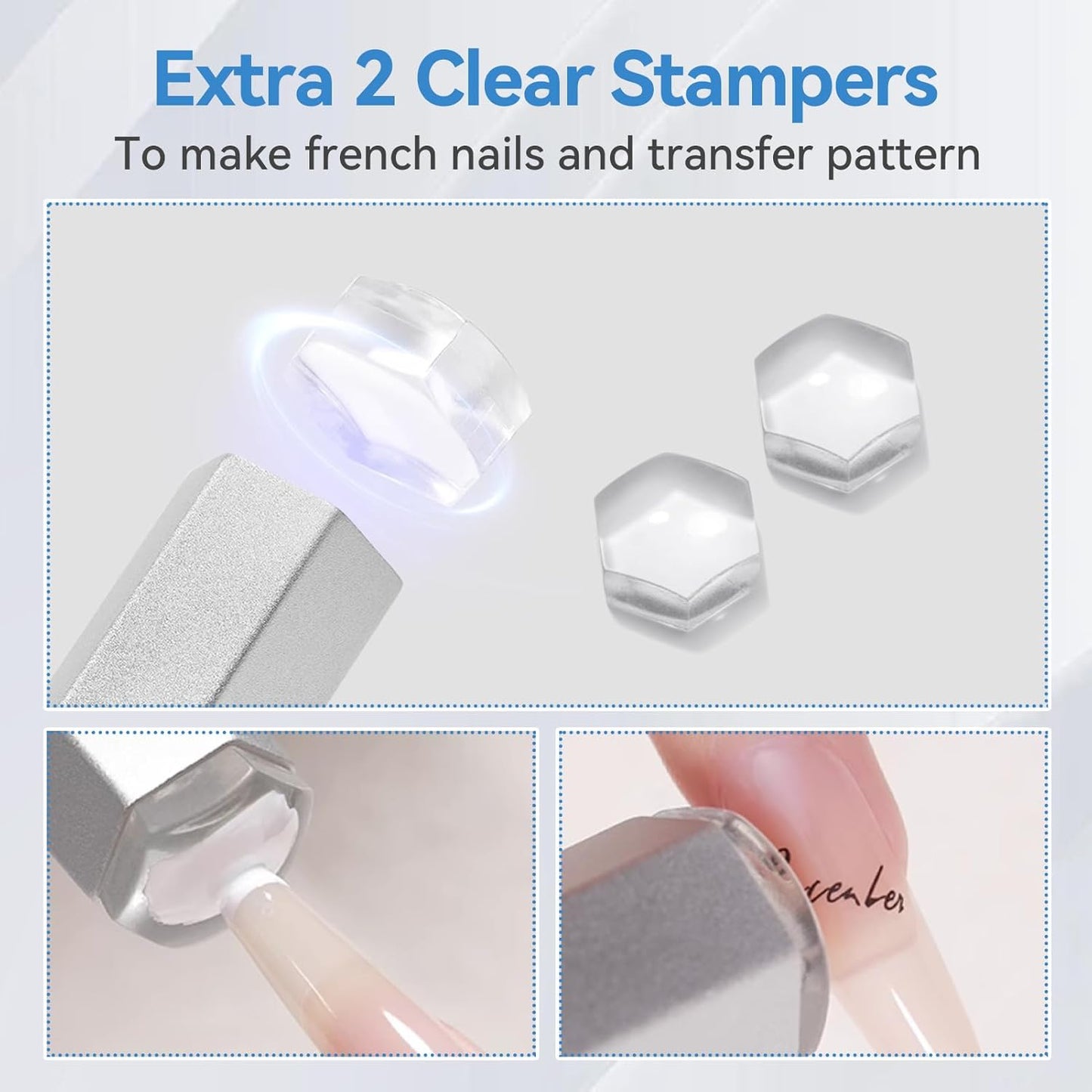 Born Pretty Handheld Magnetic U V Light for Nails, Metal Portable Mini Handheld U V Nail Light, Fast Curing U V Nail Dryer Nail Stamper Magnetic Stand Wireless Handheld LCD Display Screen