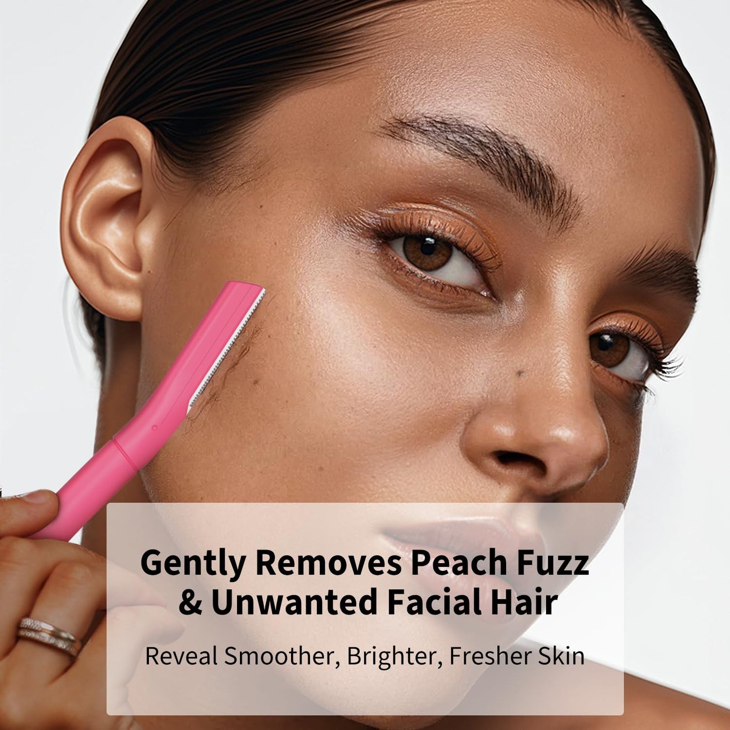 Face Razors for Women, Dermaplane Razor for Women Face, Eyebrow Razor, Dermaplaning Tool, Gentle Skin Exfoliation Microblades for Sensitive Skin, Peach Fuzz Remover