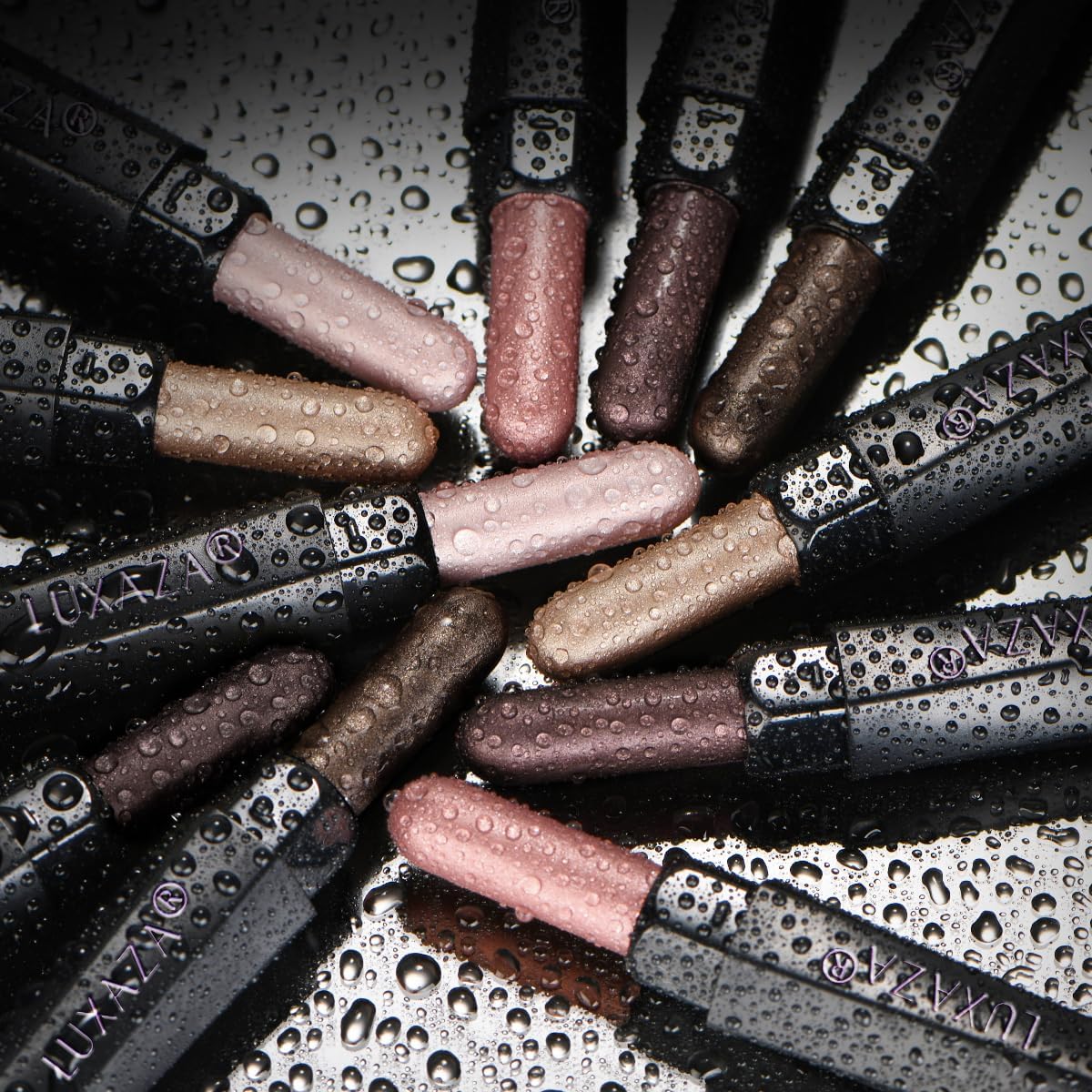 Pink Eyeshadow Stick Makeup 6PCS Set, Light Metallic Shimmer Cream Eye Shadow Eyeliner Brightener Pencil Crayon - PINK OCEAN