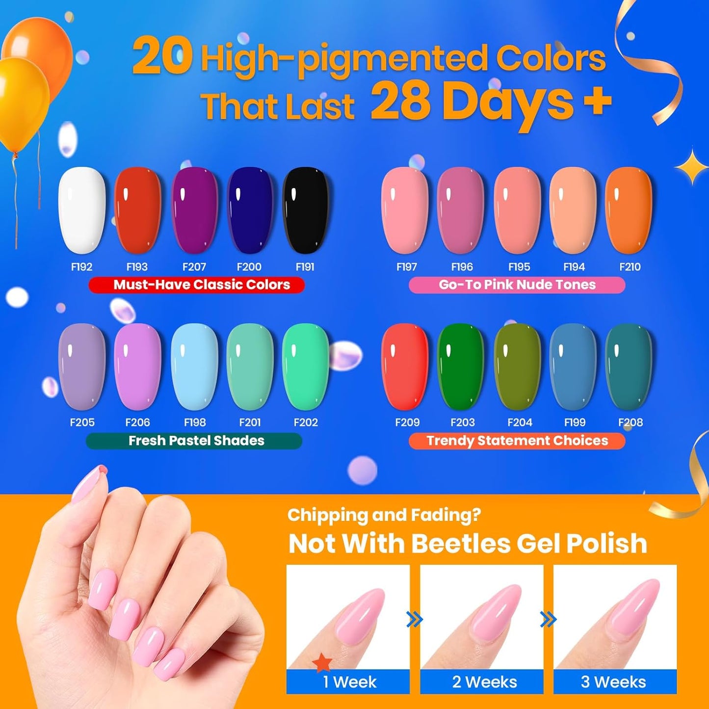 Beetles Gel Nail Polish Kit with UV Light - 31Pcs Nail Polish Set Popular Color Gel with Base and Matte&Glossy Top Coat Soak Off All Season DIY Manicure Kit Art Gifts for Women Teen Girls
