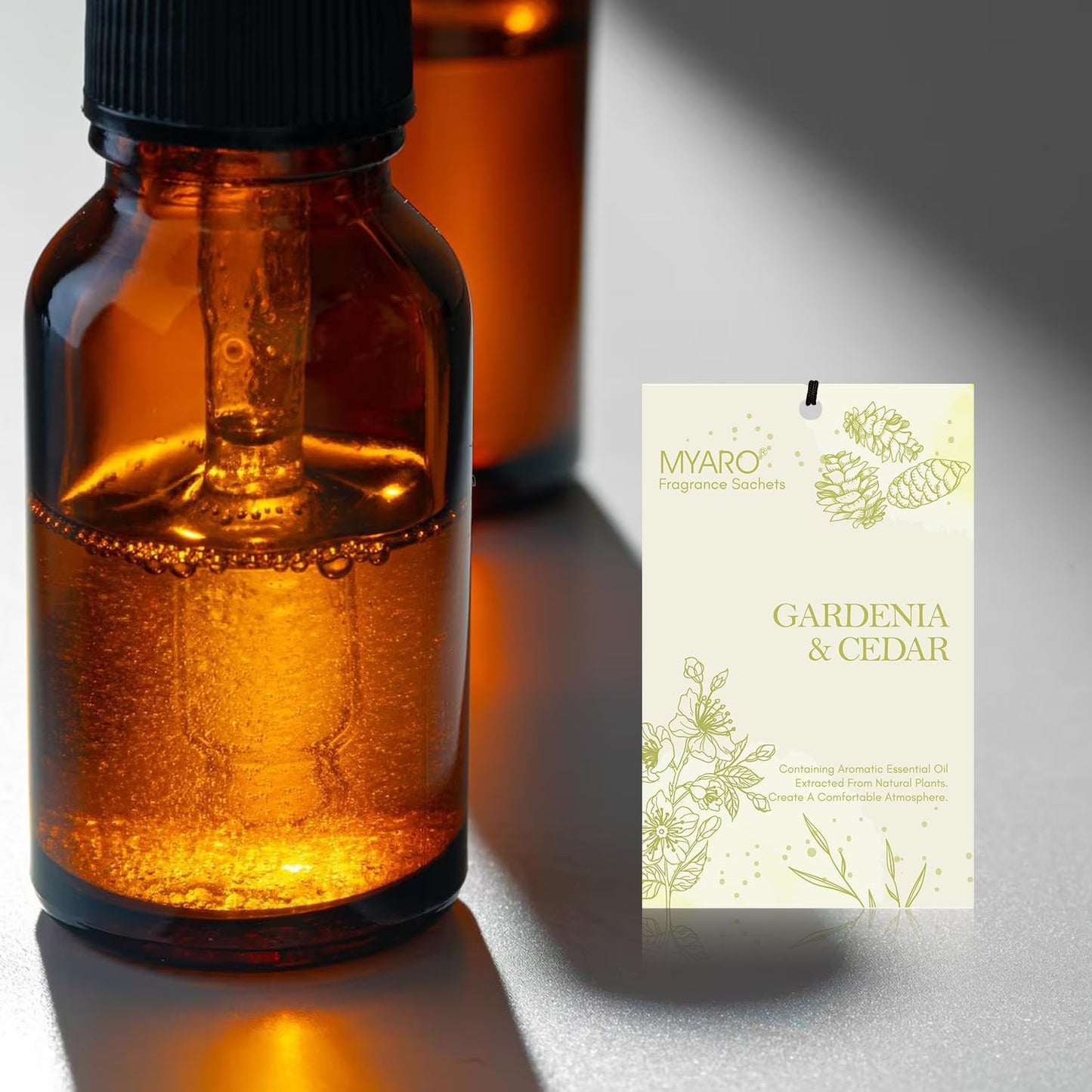 Sachets for Drawers and Closets, MYARO 12 Packs Gardenia & Cedar Scented Sachet Bags, Home Fragrance Perfume Smell Goods for House