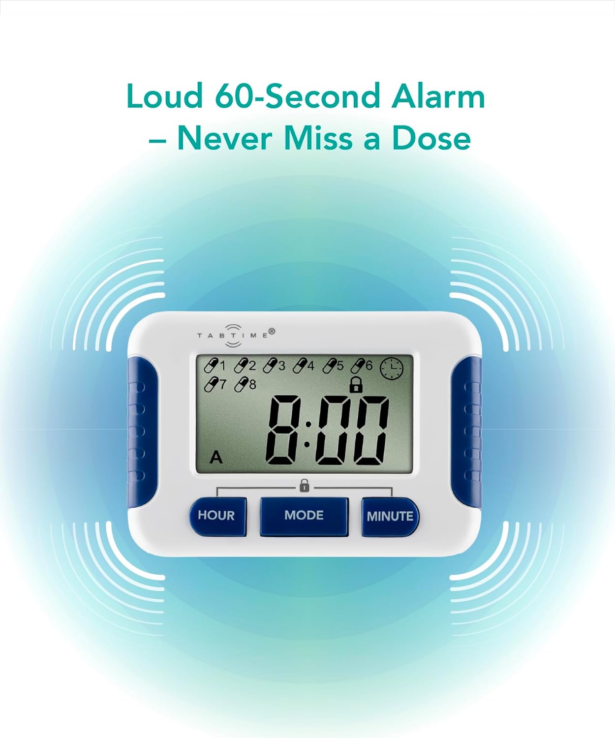 Pill Reminder with 8 Alarms per Day, Pill Tracker, Pill Timer, Medication Reminder Devices, Medication Tracker, Essential Parkinson's Patient Gadget