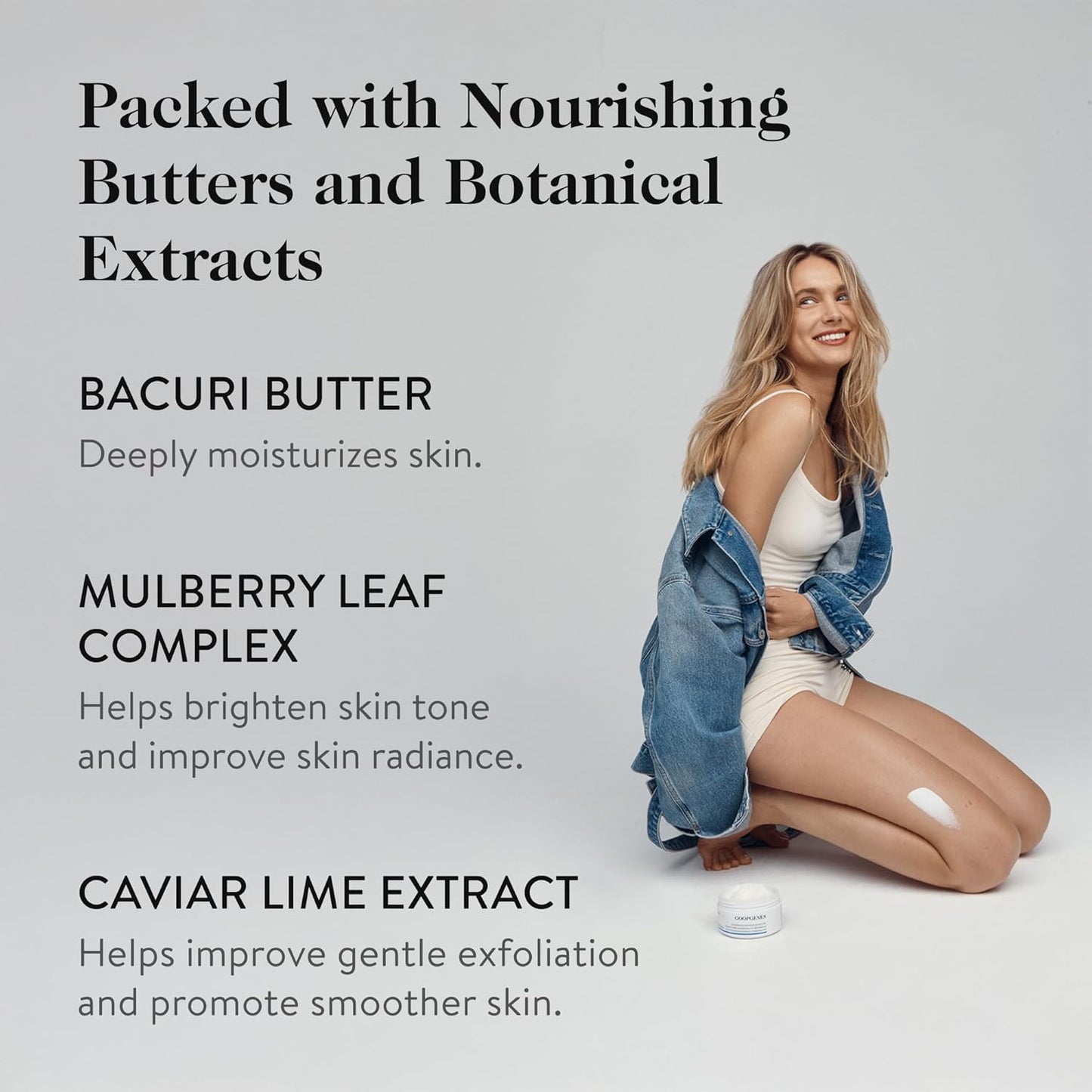 goop Beauty Body Butter | Lotion for Dry Skin | Nourishing Butters & Botanical Extracts | Hydrating & Firming Cream | 6.1 fl oz
